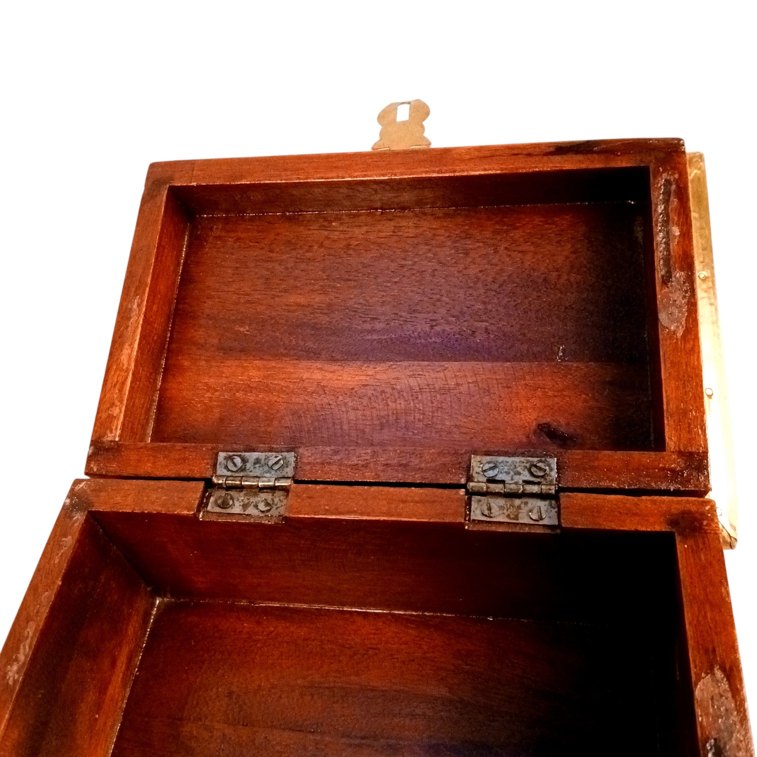 Wooden Small Trunk Storage Box | Handcrafted Utility Organizer for Jewellery, Make-up Accessories & Home Decor | Durable Multipurpose Storage Box & Utility Chest - 9 Inch - Apkamart