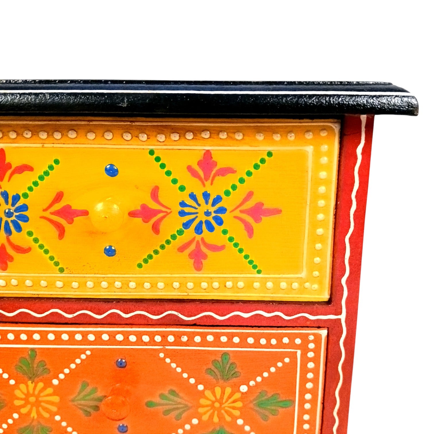 Wooden Jewellery Box with 2 Drawers | Handcrafted Organizer for Rings, Earrings, Bangles, Watches | Vanity Storage Box for Dressing Table, Home Decor & Gifts - 8 Inch - Apkamart #Style_Design 1