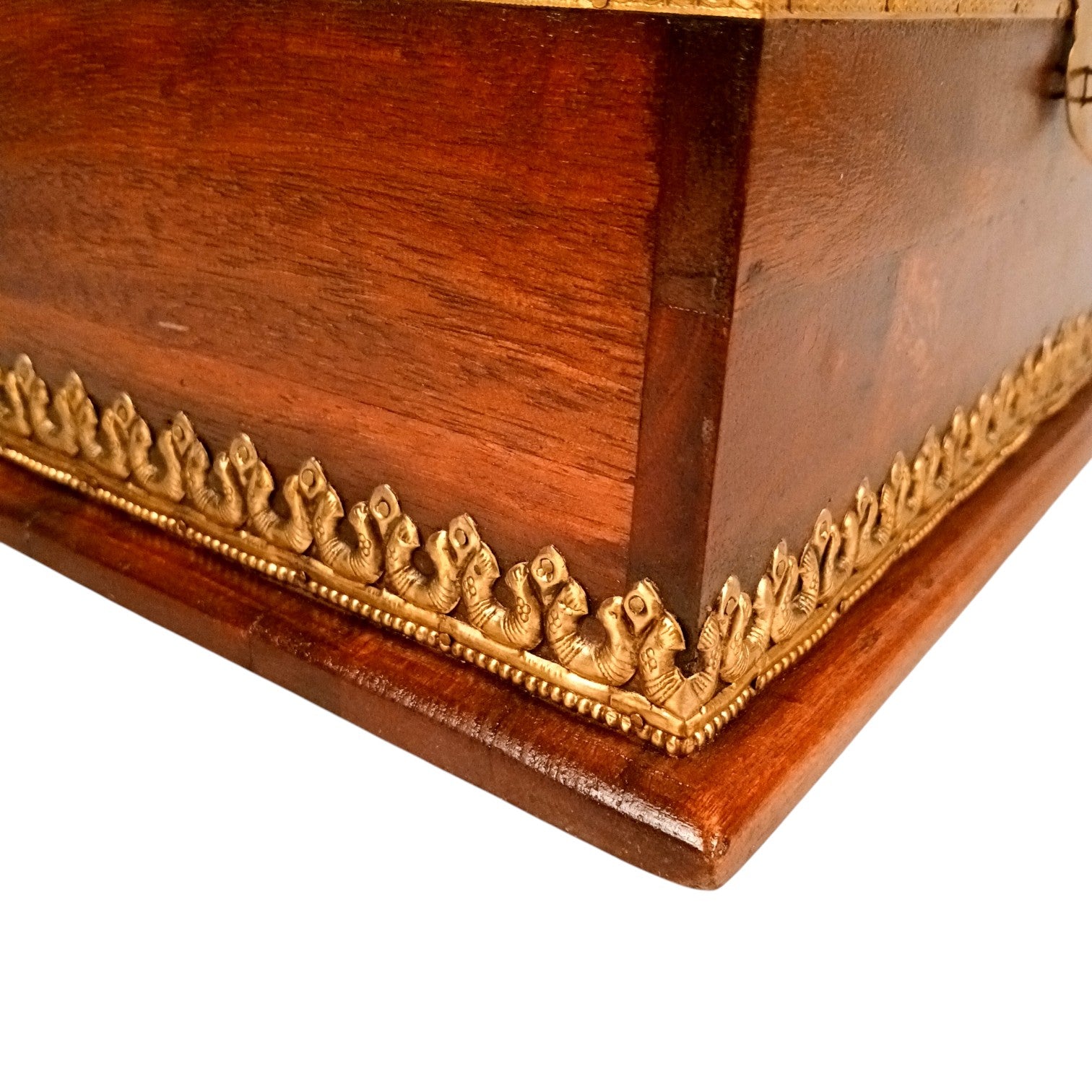 Wooden Big Trunk Storage Box | Handcrafted Utility Organizer for Jewellery, Keepsakes, Accessories & Home Decor | Durable Multipurpose Storage Box & Utility Chest - 12 Inch - Apkamart