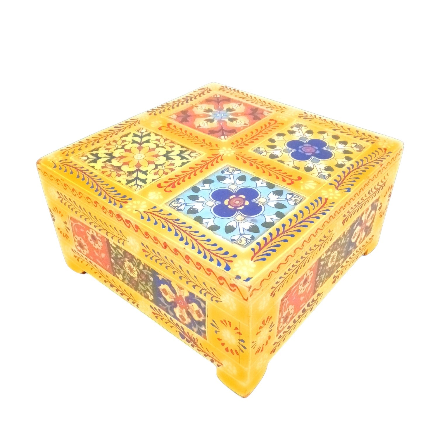 Handcrafted Wooden Box for Dry Fruits, Supari & Jewellery | Decorative Storage Box | Multipurpose Organizer for Gifting, Festive & Home Decor - 8 Inch - Apkamart