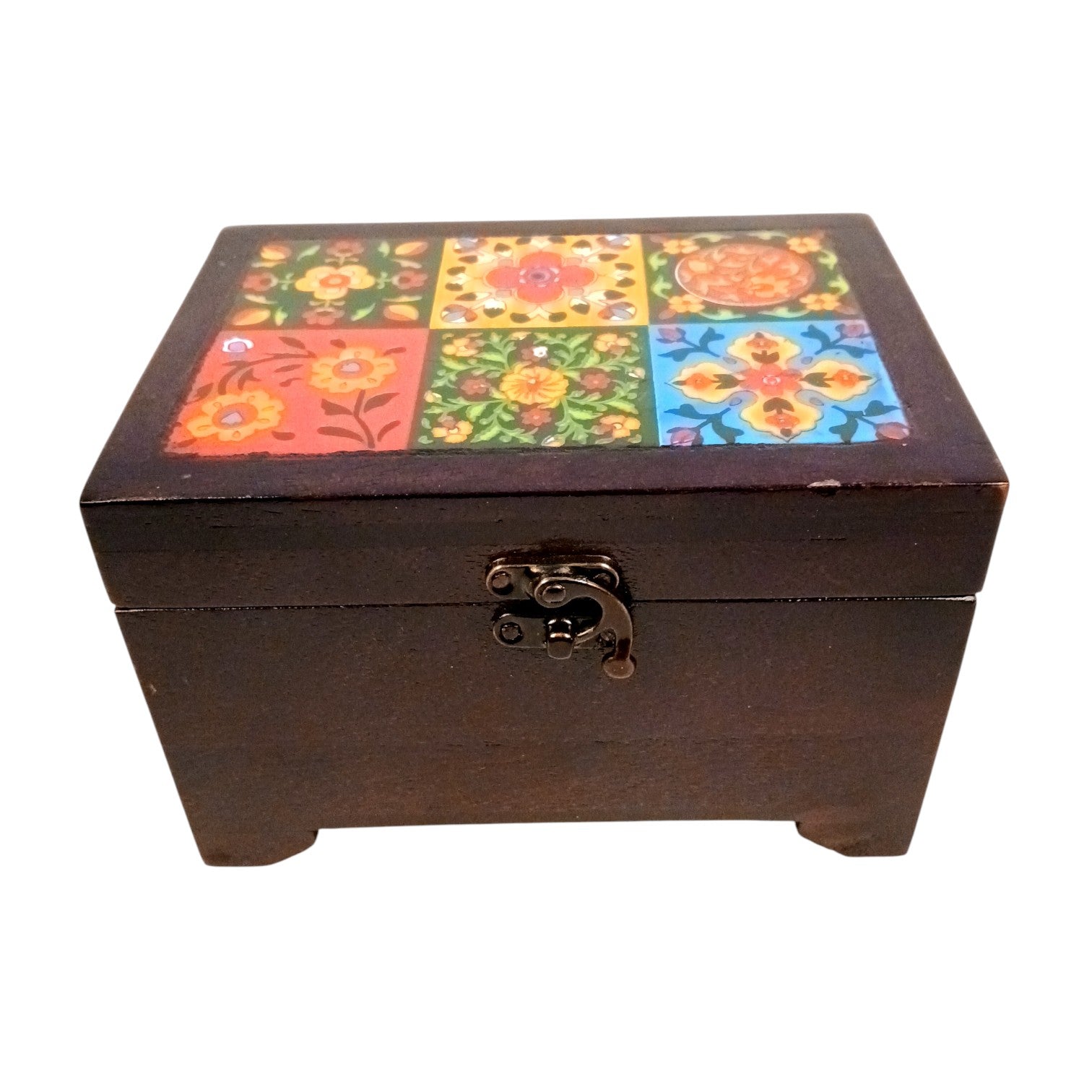 Wooden Jewellery Box | Handcrafted Storage Box | Wooden Jewelry Organizer | Trinket Box for Rings, Earrings, Necklaces | Multipurpose Box| Home Decor & Gift Item - 7 Inch - Apkamart