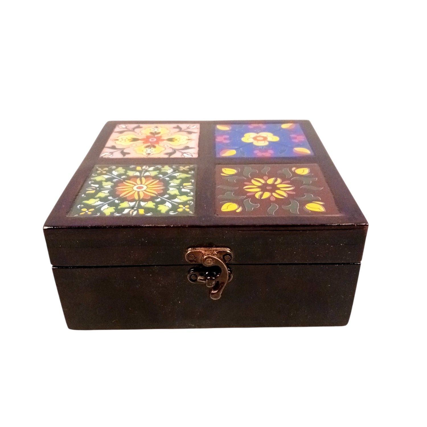 Wooden Jewellery Box | Bridal Box for Women | Luxury Jewellery Storage Gift Box for Bride | Custom Wedding Keepsake Organizer | Elegant Jewellery Box for Her - 7 Inch - Apkamart