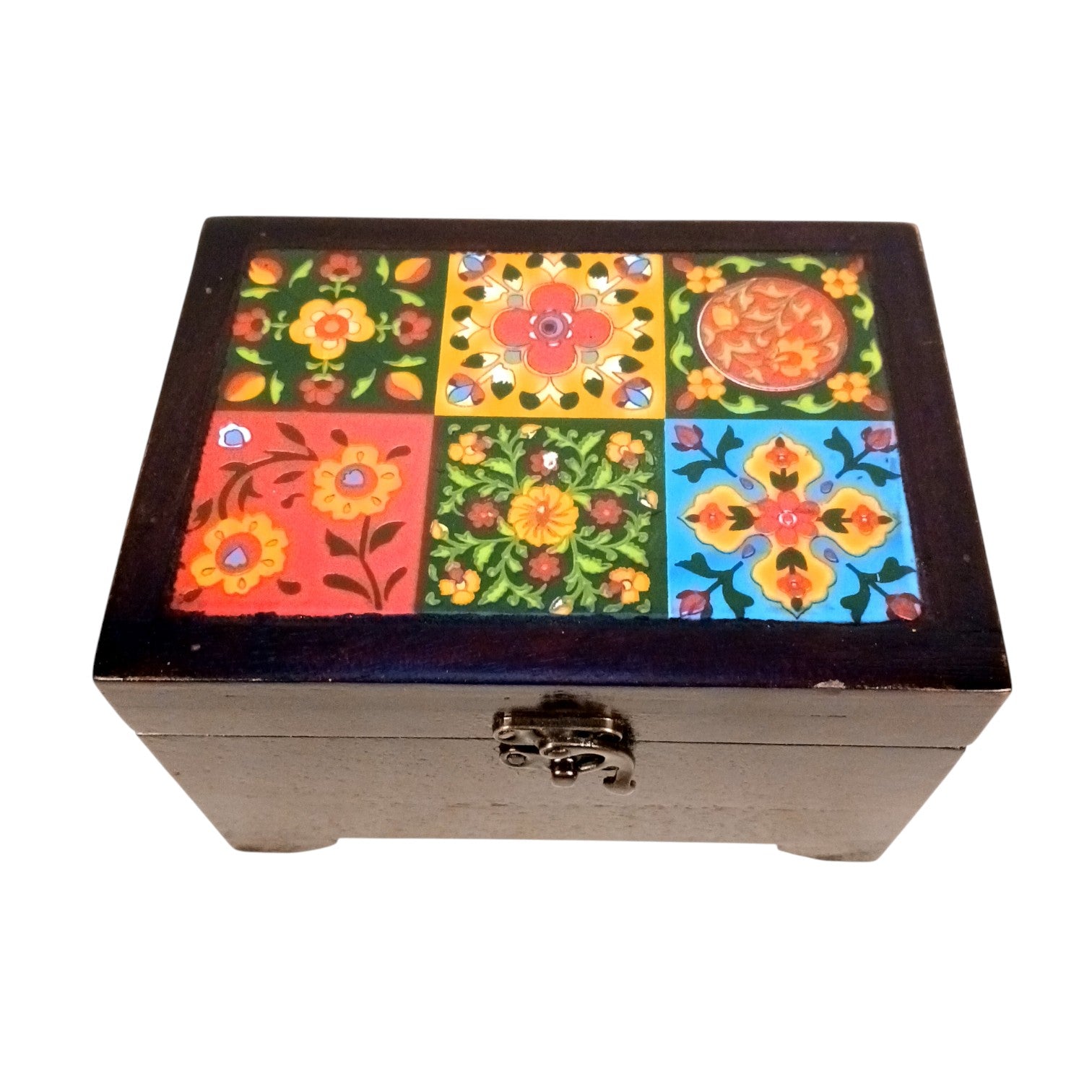 Wooden Jewellery Box | Handcrafted Storage Box | Wooden Jewelry Organizer | Trinket Box for Rings, Earrings, Necklaces | Multipurpose Box| Home Decor & Gift Item - 7 Inch - Apkamart