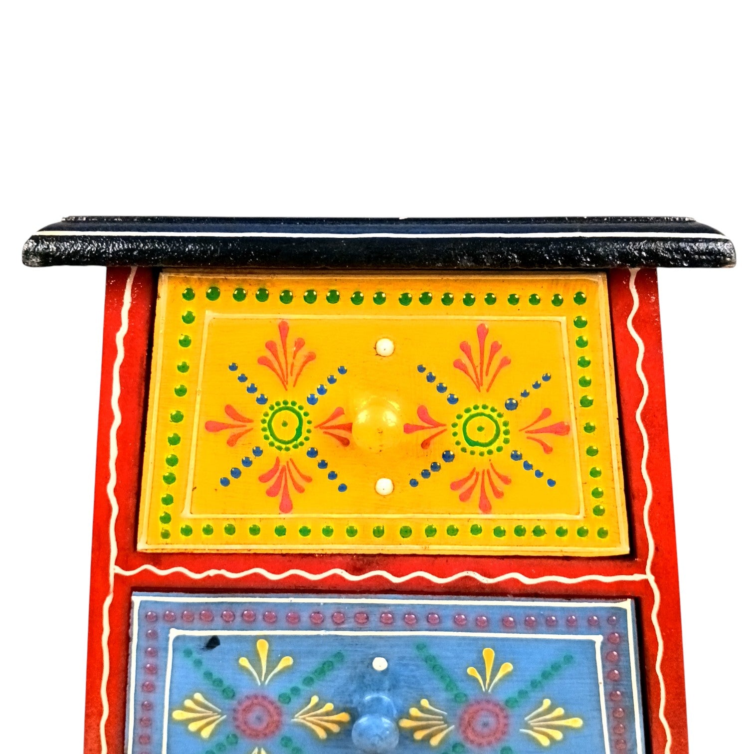 Jewellery Box with 4 Drawers | Handcrafted Jewellery Organizer for Rings, Earrings, Bangles, Watches | Decorative Jewellery Storage Box for Dressing Table - 14 Inch - Apkamart #Style_Design 1