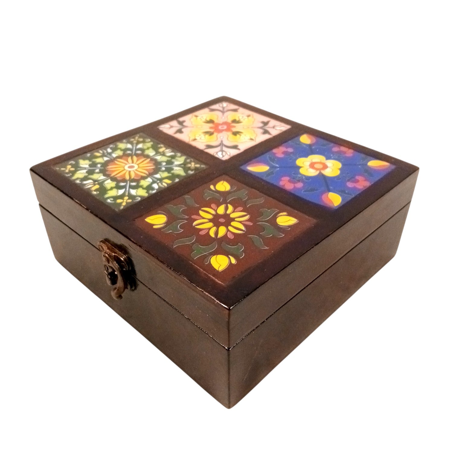 Wooden Jewellery Box | Bridal Box for Women | Luxury Jewellery Storage Gift Box for Bride | Custom Wedding Keepsake Organizer | Elegant Jewellery Box for Her - 7 Inch - Apkamart