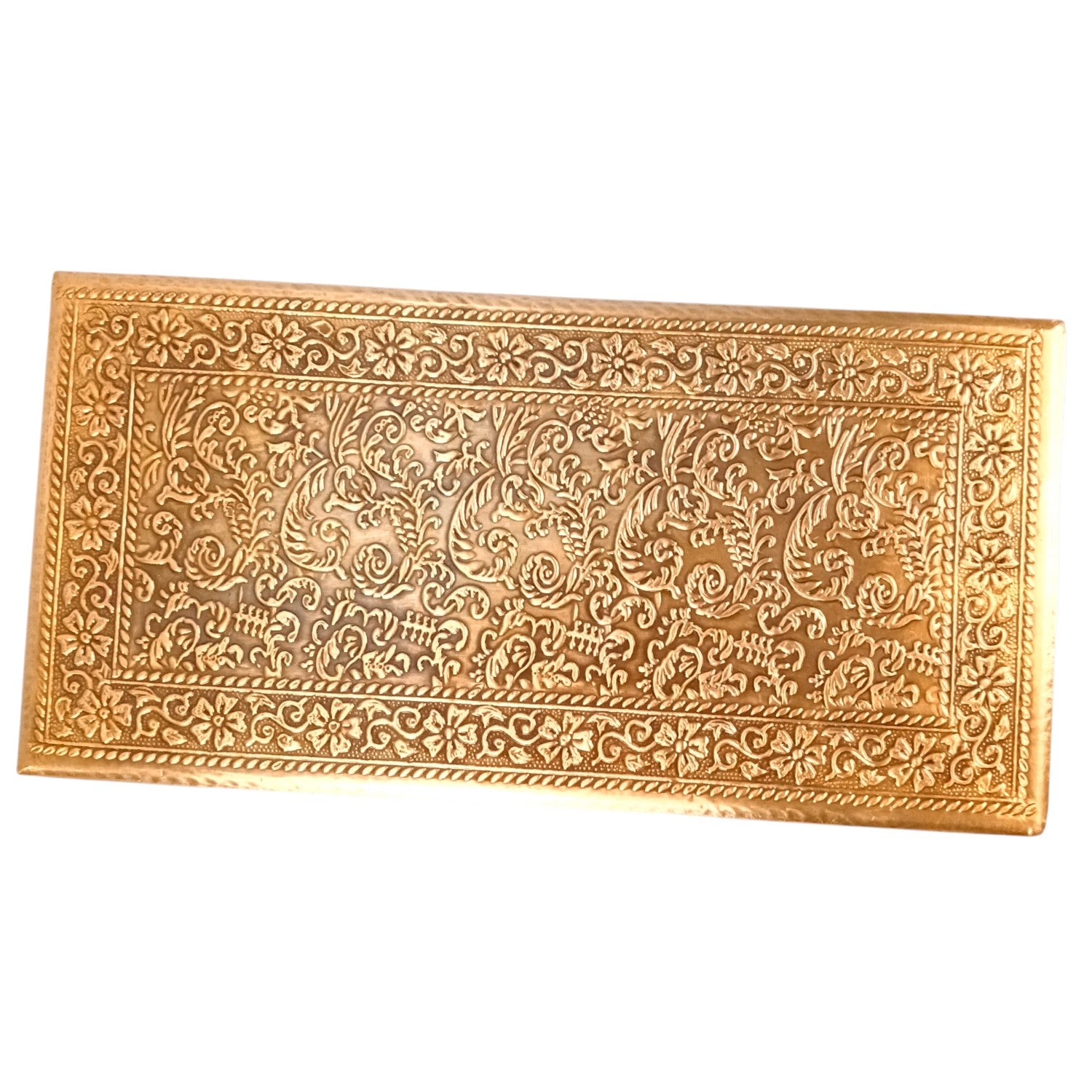 Wooden Jewelry Box for Bride | Bridal Gift Organizer for Women | Luxury Wedding Jewelry Storage Box | Compact Wood & Brass Jewellery Case for Travel & Occasions - 12 Inch - Apkamart