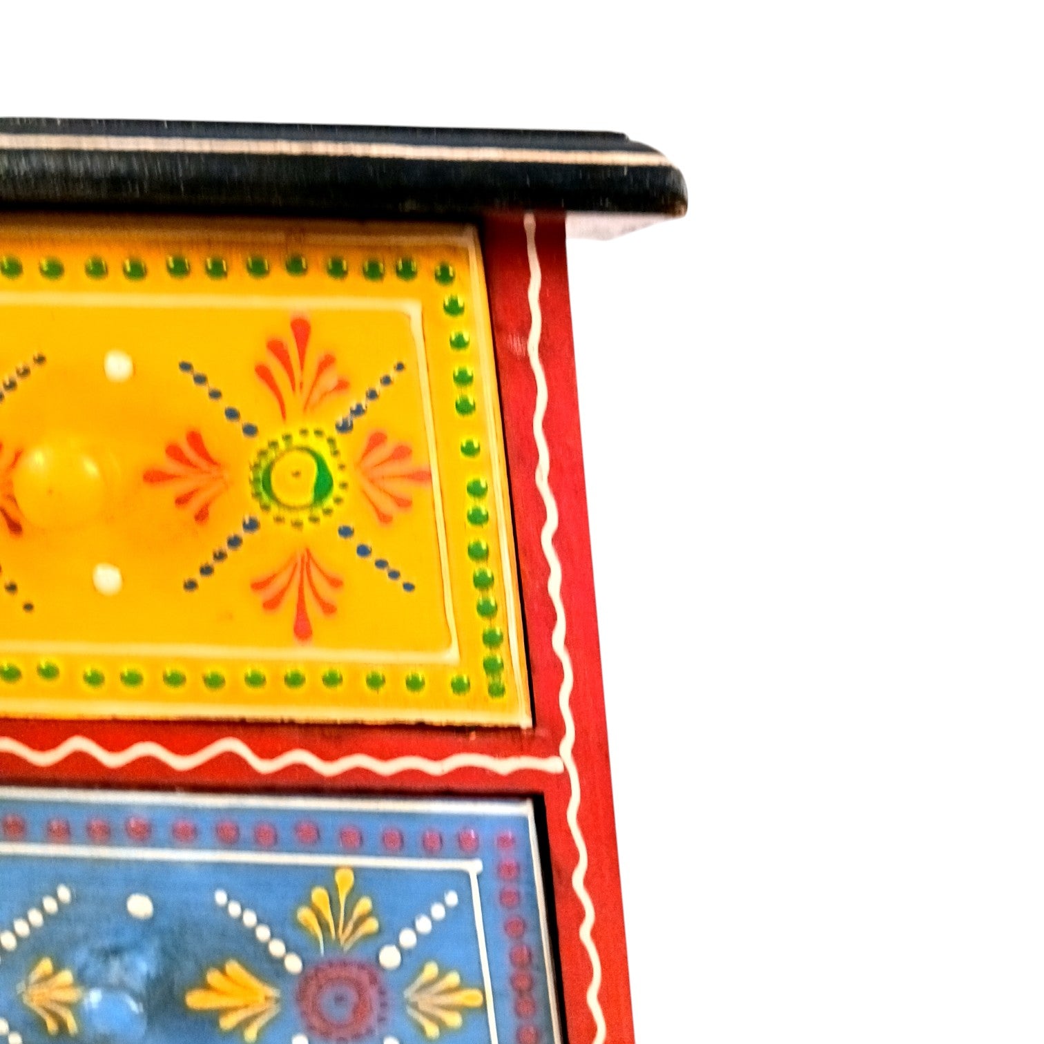 Jewellery Box with 3 Drawers | Handcrafted Jewellery Organizer for Rings, Earrings, Bangles, Watches | Decorative Storage Box for Dressing Table - 11 Inch - Apkamart #Style_Design 1