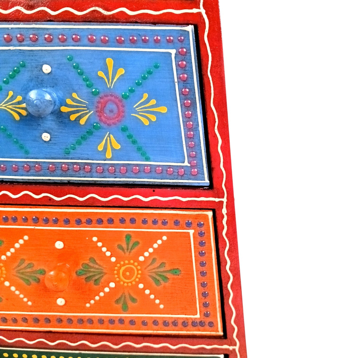 Jewellery Box with 4 Drawers | Handcrafted Jewellery Organizer for Rings, Earrings, Bangles, Watches | Decorative Jewellery Storage Box for Dressing Table - 14 Inch - Apkamart #Style_Design 1