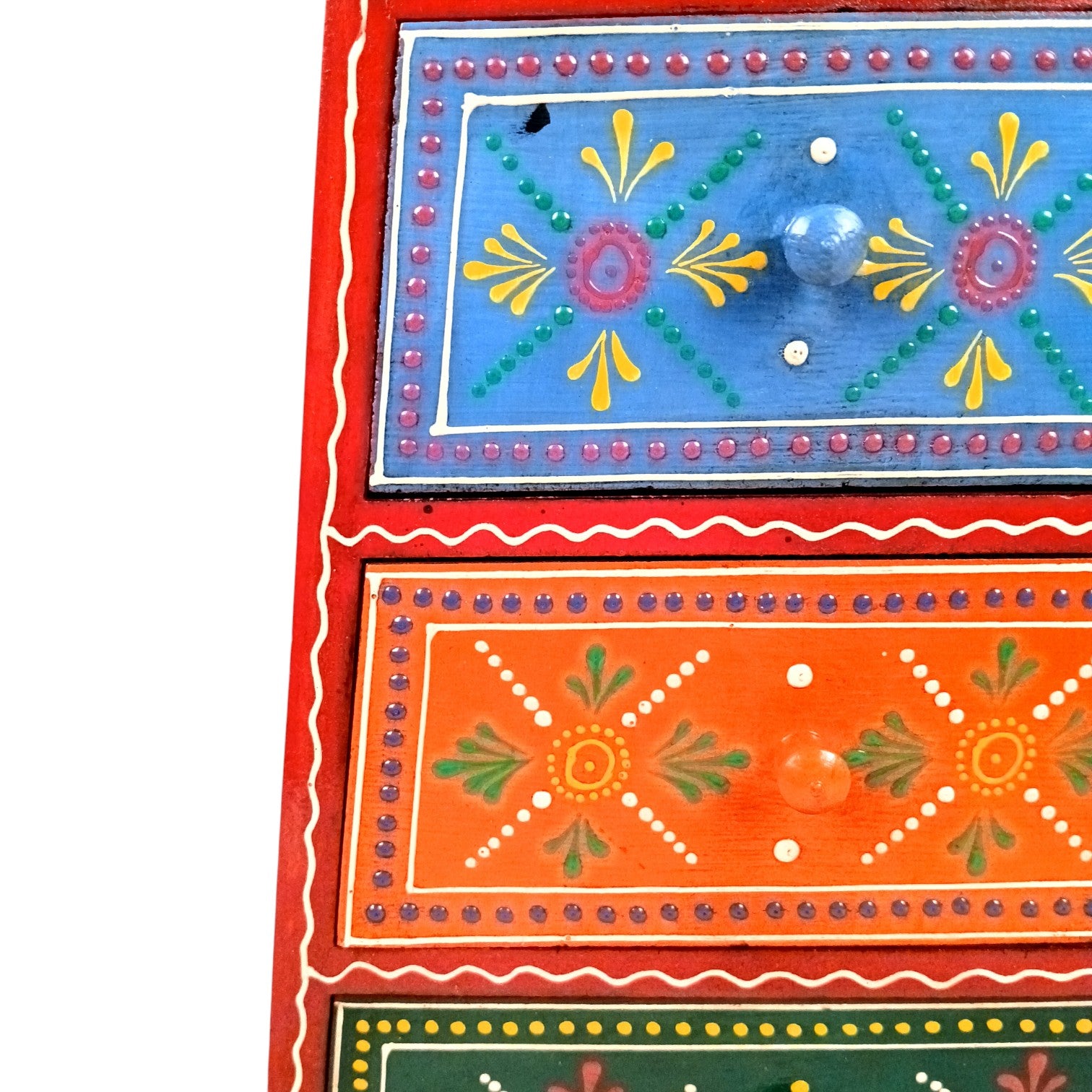 Jewellery Box with 4 Drawers | Handcrafted Jewellery Organizer for Rings, Earrings, Bangles, Watches | Decorative Jewellery Storage Box for Dressing Table - 14 Inch - Apkamart #Style_Design 1