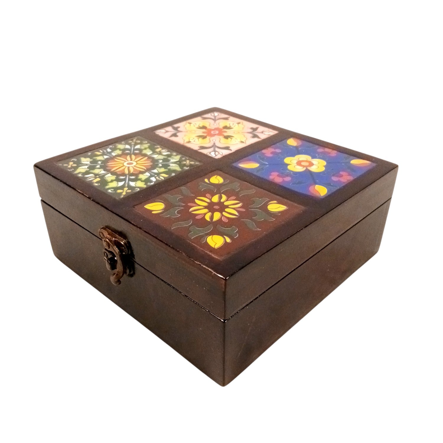 Wooden Jewellery Box | Bridal Box for Women | Luxury Jewellery Storage Gift Box for Bride | Custom Wedding Keepsake Organizer | Elegant Jewellery Box for Her - 7 Inch - Apkamart