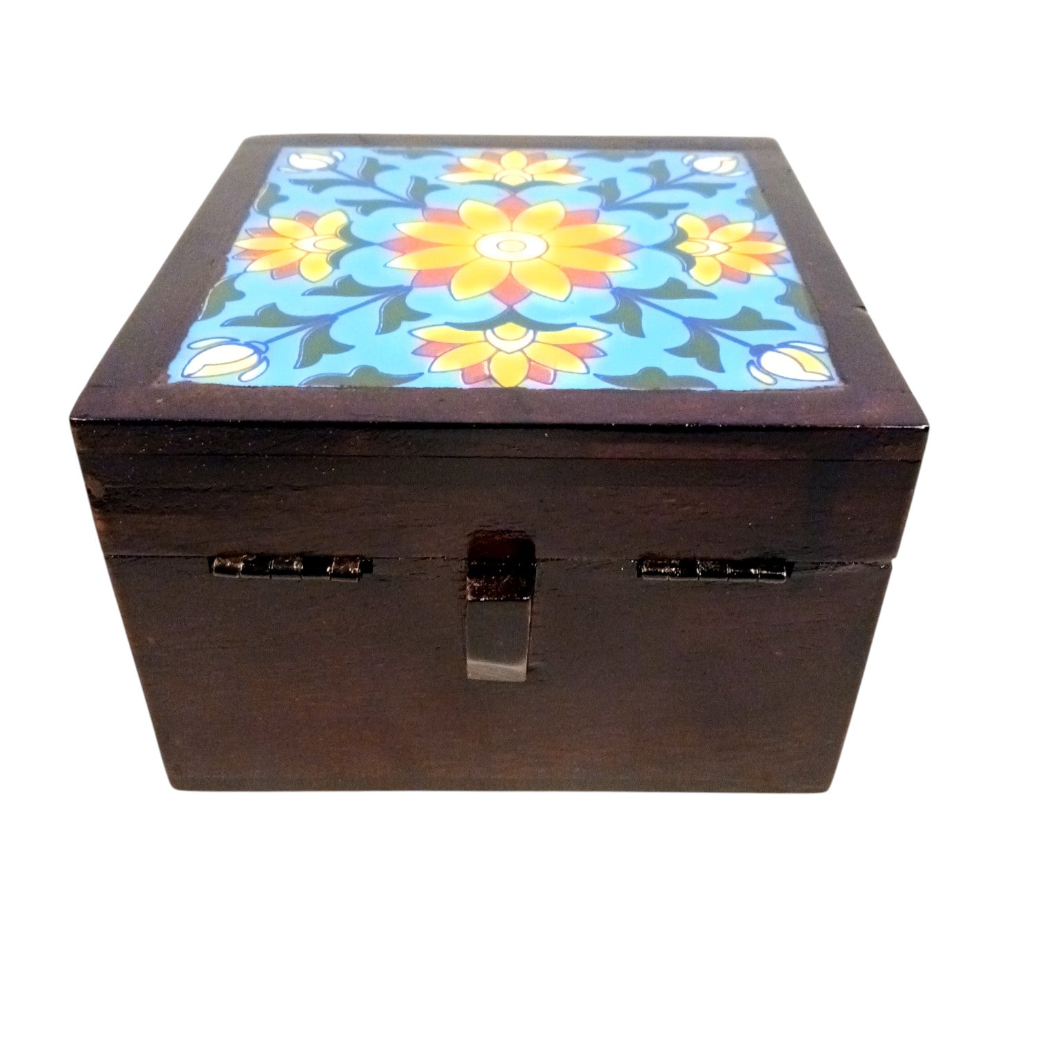 Jewellery Box | Handcrafted Storage Box | Antique Wooden Jewelry Organizer | Trinket Box for Rings, Earrings, Necklaces | Home Decor & Gift Item - 7 Inch - Apkamart