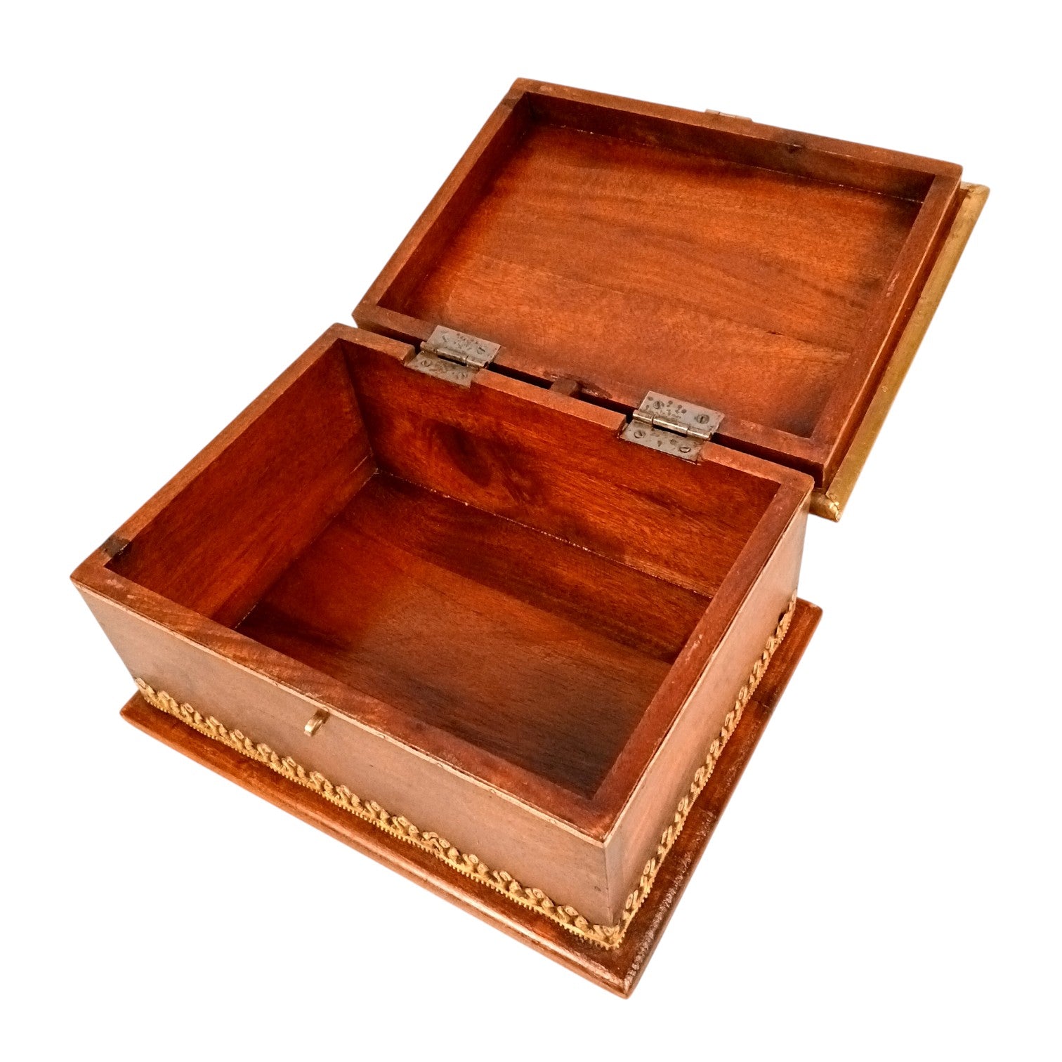 Handcrafted Small Trunk Storage Boxes | Multipurpose Organizer for Jewellery, Make-up Accessories & Home Decor Combo of Wooden Jewelry Boxes – 12 Inch (Set Of 2) - Apkamart