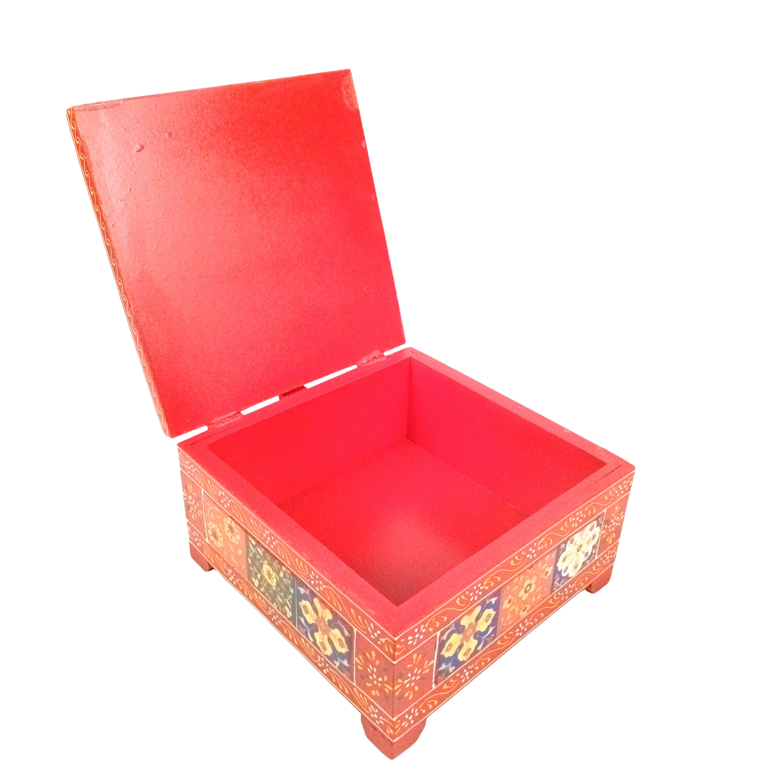 Handcrafted Wooden Box for Dry Fruits, Supari & Jewellery | Decorative Storage Box | Multipurpose Organizer for Gifting, Festive & Home Decor - 8 Inch - Apkamart