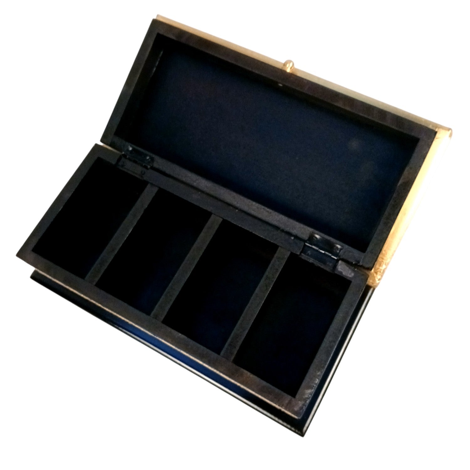 Wooden Jewelry Box for Bride | Bridal Gift Organizer for Women | Luxury Wedding Jewelry Storage Box | Compact Wood & Brass Jewellery Case for Travel & Occasions - 12 Inch - Apkamart