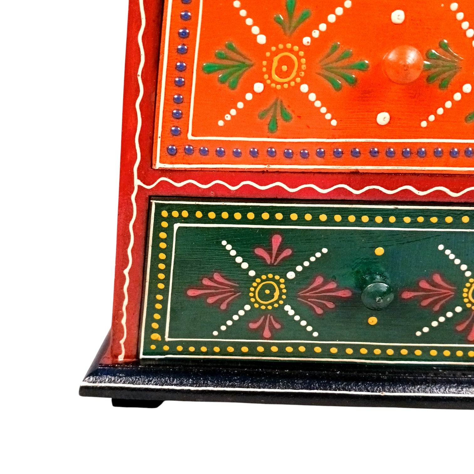 Jewellery Box with 4 Drawers | Handcrafted Jewellery Organizer for Rings, Earrings, Bangles, Watches | Decorative Jewellery Storage Box for Dressing Table - 14 Inch - Apkamart #Style_Design 1