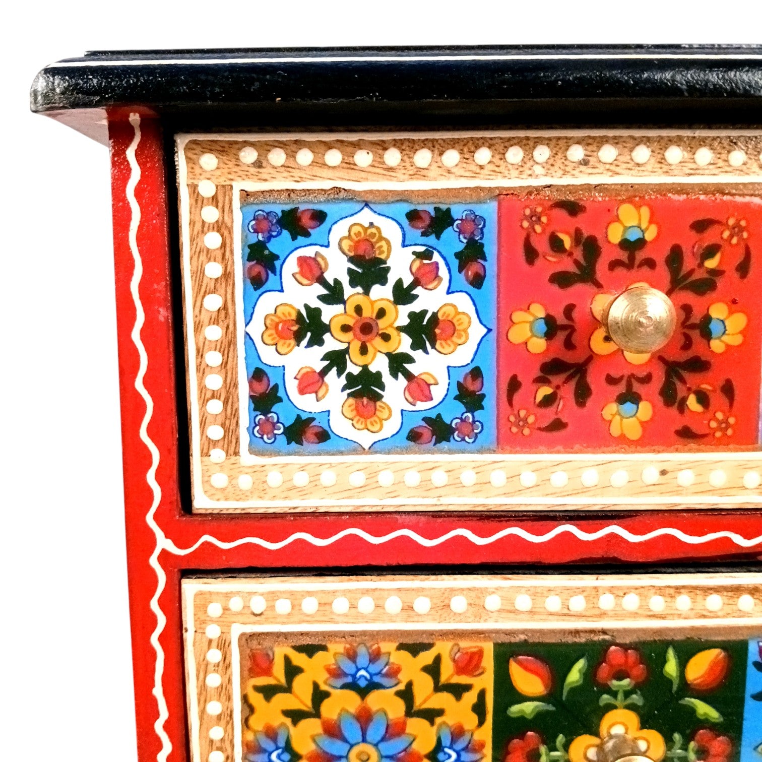 Jewellery Box | Jewellery Organizer with 4 Drawers | Storage Case for Rings, Earrings, Chains, Bangles & Makeup | Vanity Box for Women & Girls – 14 Inch - Apkamart