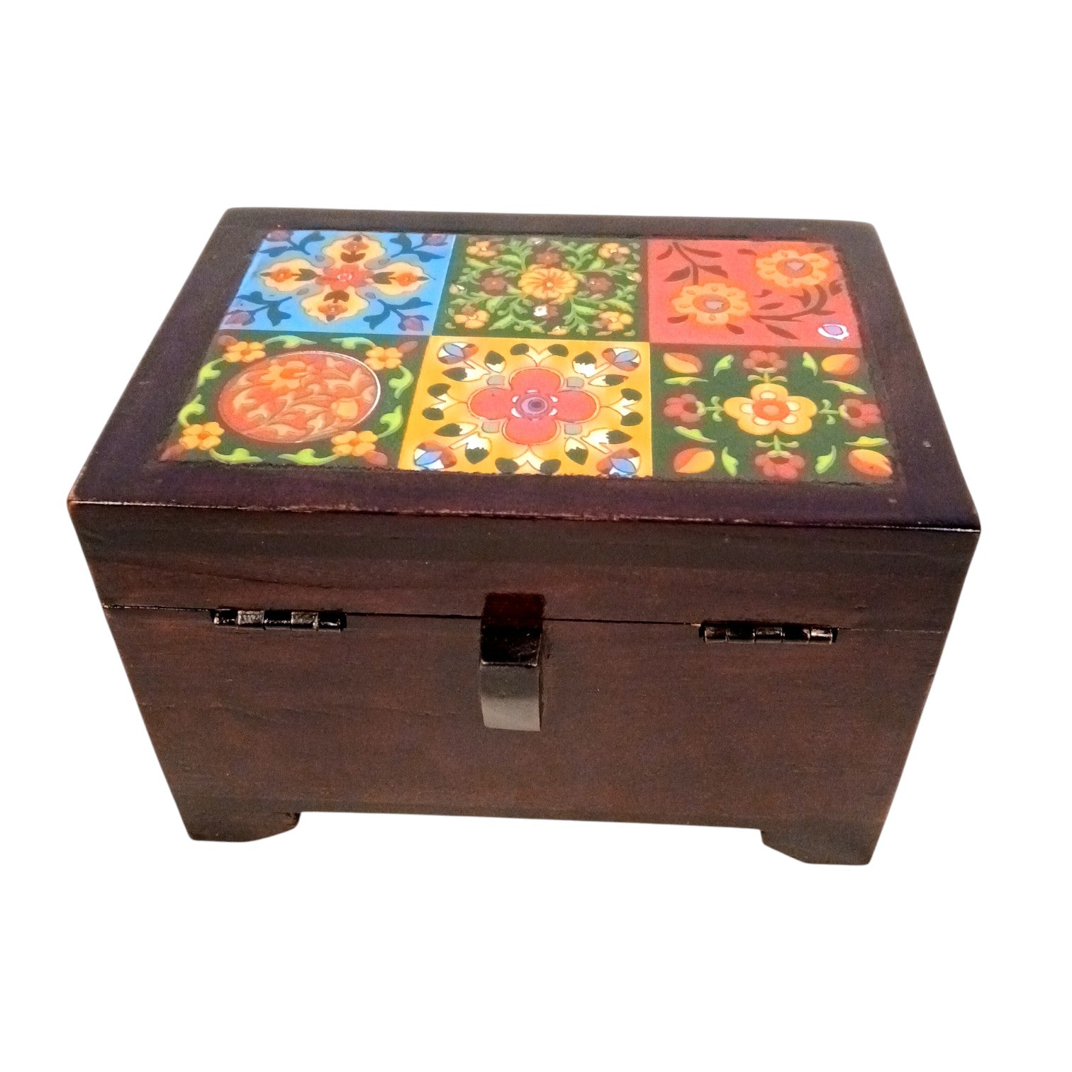 Wooden Jewellery Box | Handcrafted Storage Box | Wooden Jewelry Organizer | Trinket Box for Rings, Earrings, Necklaces | Multipurpose Box| Home Decor & Gift Item - 7 Inch - Apkamart