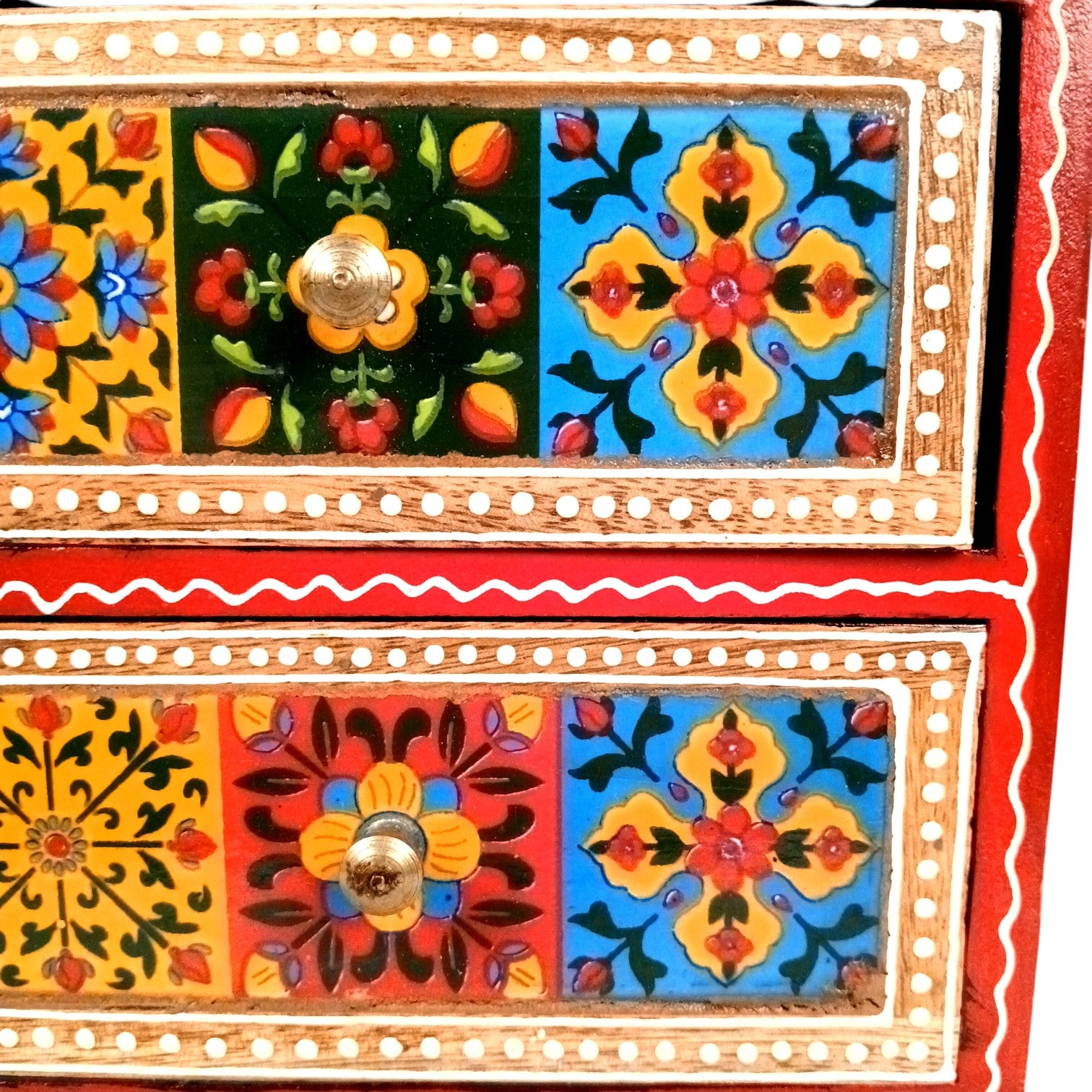 Jewellery Box | Jewellery Organizer with 4 Drawers | Storage Case for Rings, Earrings, Chains, Bangles & Makeup | Vanity Box for Women & Girls – 14 Inch - Apkamart