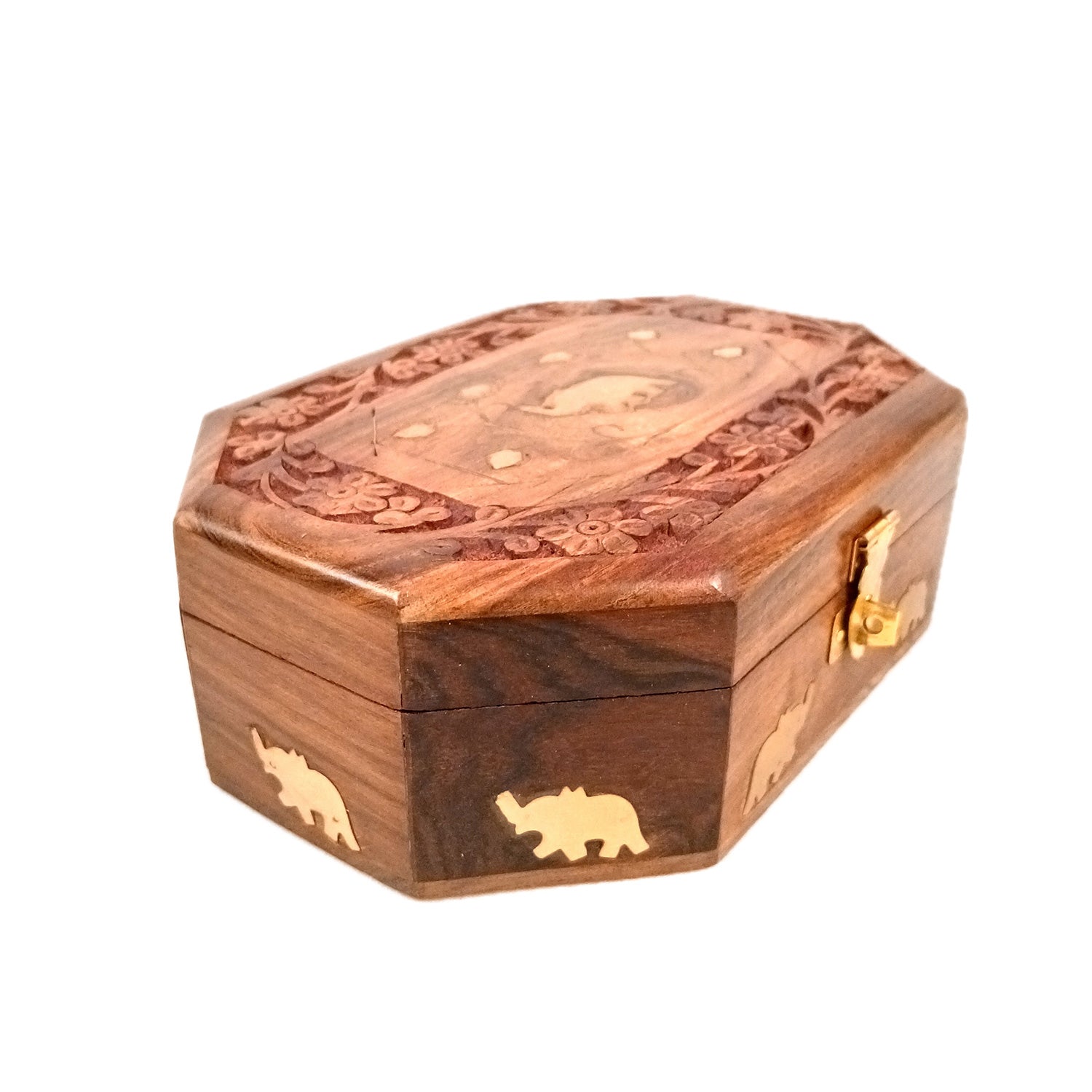 Wooden Jewelry Box | Jewelry Box Antique with Lock | Organizer for Ring, Necklace & Earrings - For Home Decor , Wedding & Anniversary Gift - 8 Inch (Set Of 3) - Apkamart