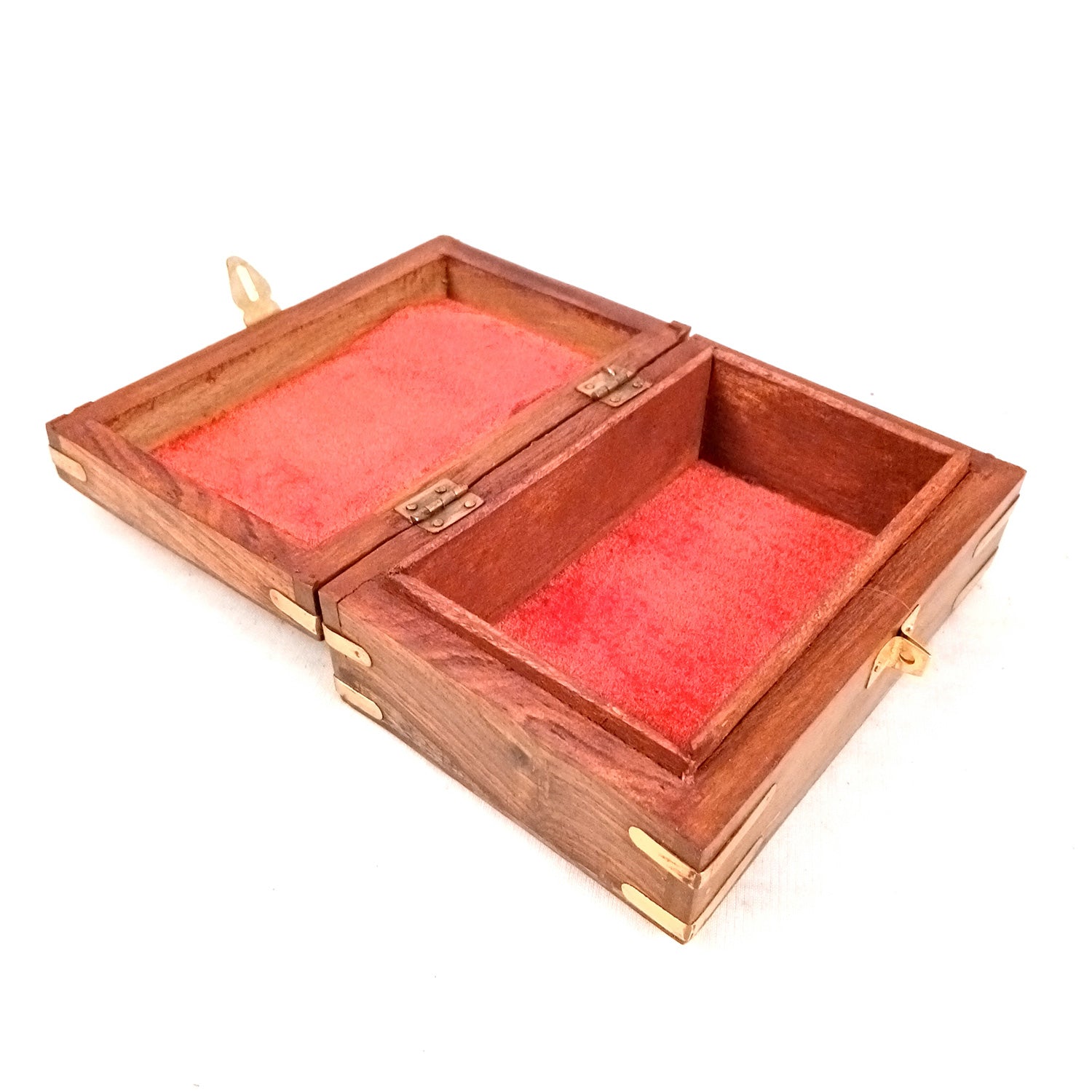 Jewellery Box | Multi-Purpose Storage Box | Wooden Jewelry Box with Lock - For Dressing Table, Home & Table Decor, Organization & Gifts - 6 Inch - Apkamart