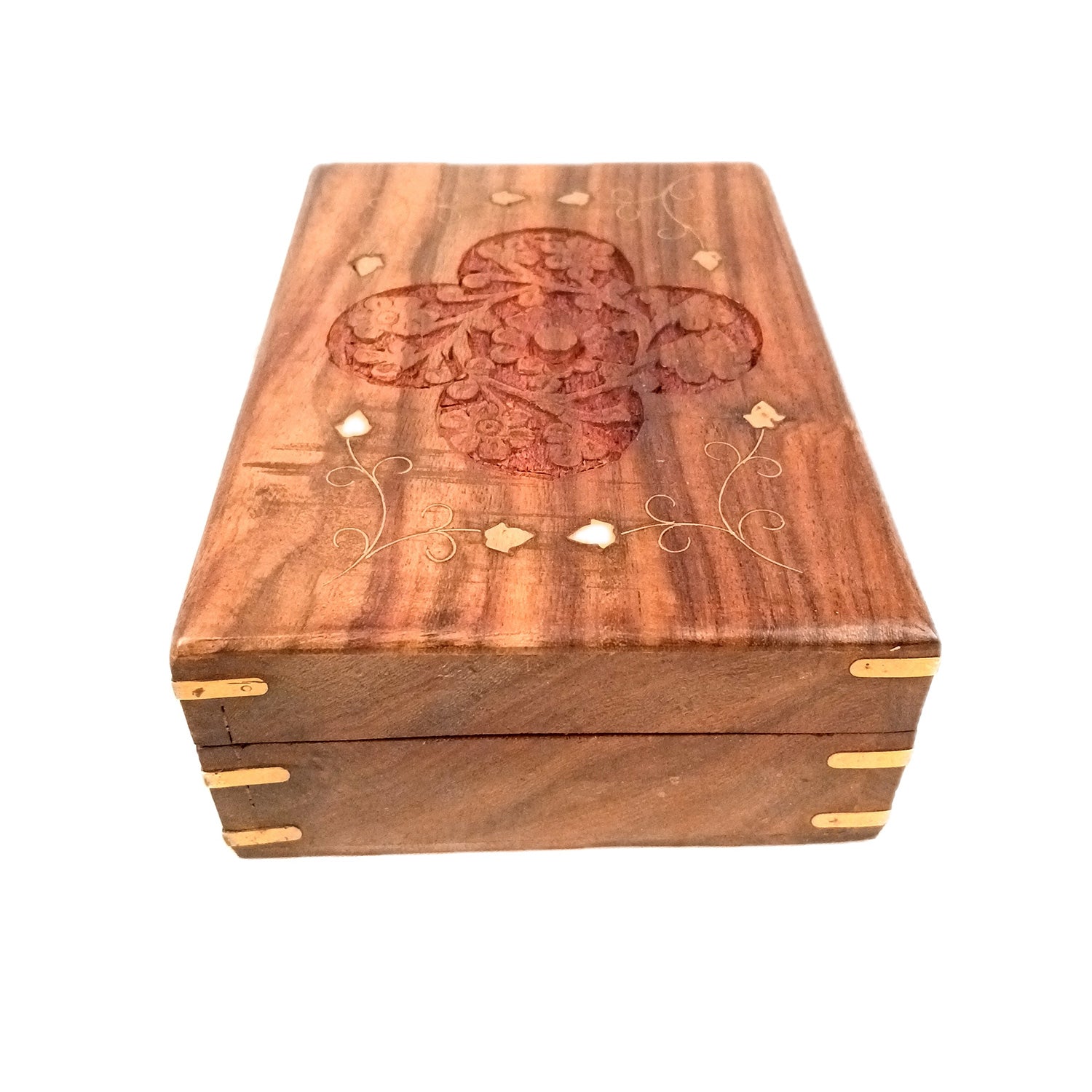 Jewellery Box | Multi-Purpose Storage Box | Wooden Jewelry Box with Lock - For Dressing Table, Home & Table Decor, Organization & Gifts - 7 Inch - Apkamart