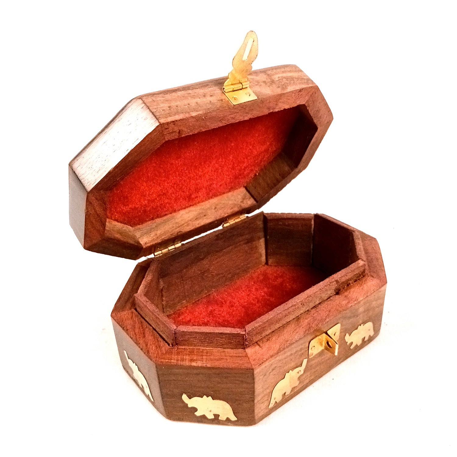 Wooden Jewelry Box | Jewelry Box Antique with Lock | Organizer for Ring, Necklace & Earrings - For Home Decor , Wedding & Anniversary Gift - 8 Inch (Set Of 3) - Apkamart