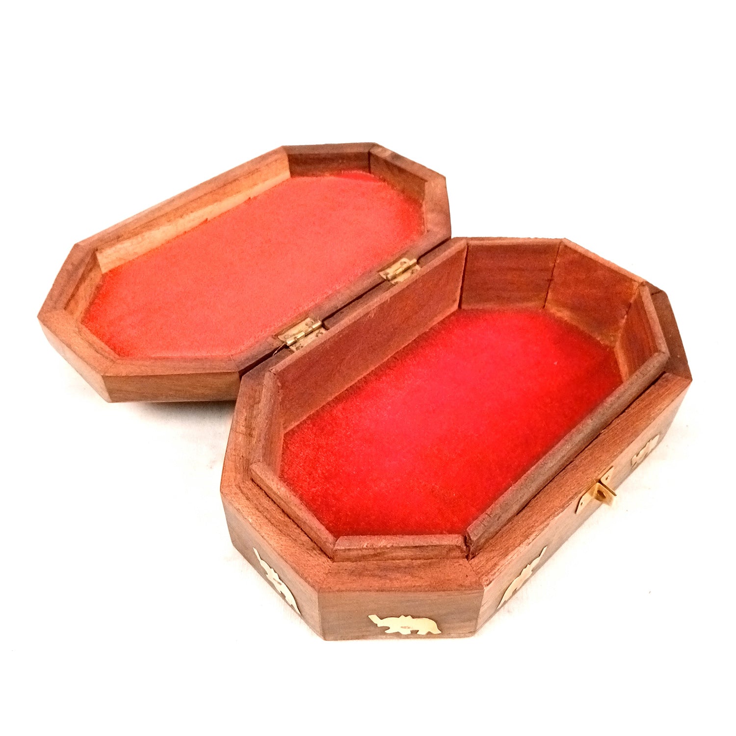 Wooden Jewelry Box | Jewelry Box Antique with Lock | Organizer for Ring, Necklace & Earrings - For Home Decor , Wedding & Anniversary Gift - 8 Inch - Apkamart