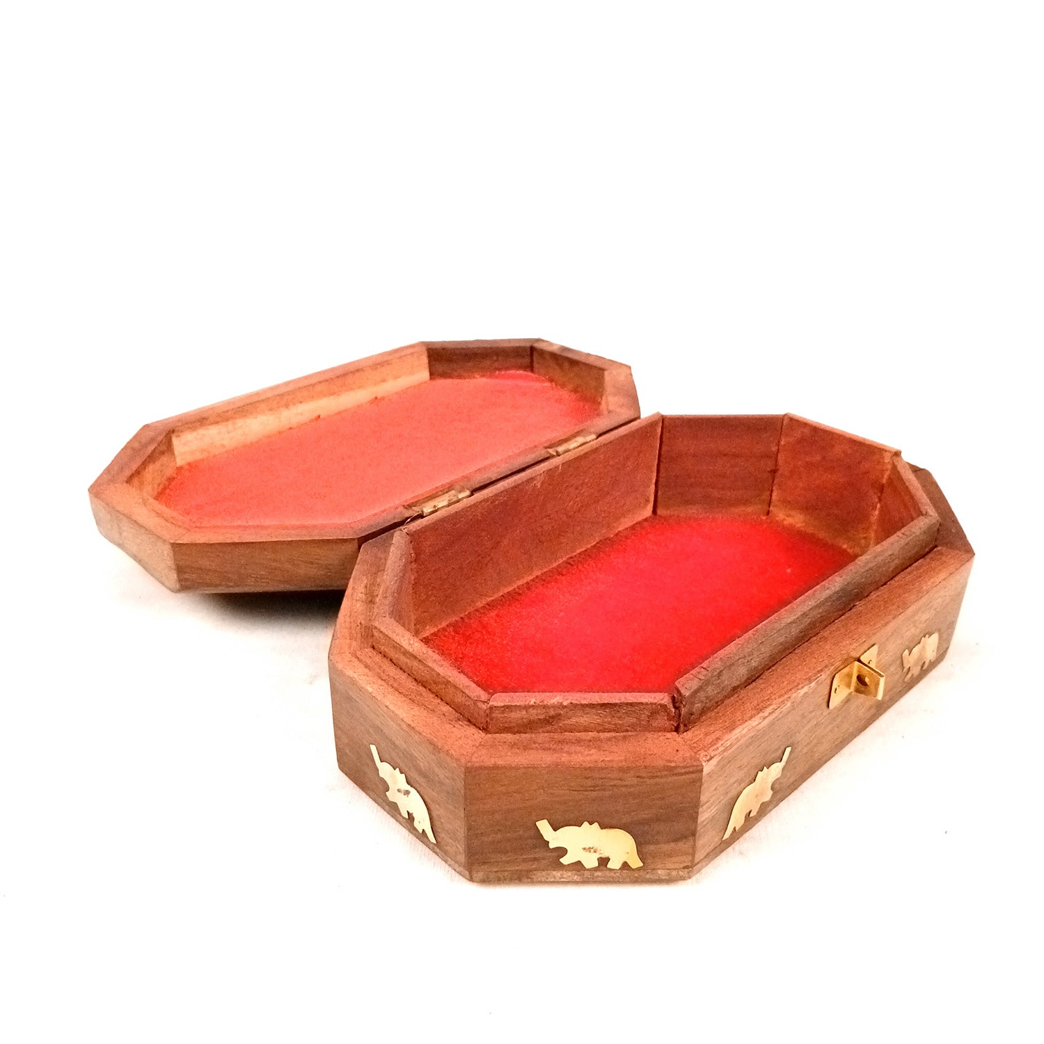 Wooden Jewelry Box | Jewelry Box Antique with Lock | Organizer for Ring, Necklace & Earrings - For Home Decor , Wedding & Anniversary Gift - 8 Inch (Set Of 3) - Apkamart
