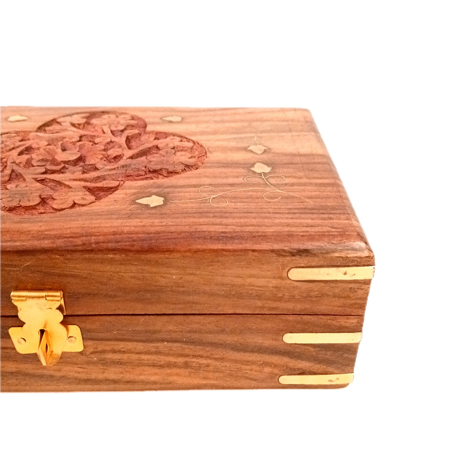 Jewellery Box | Multi-Purpose Storage Box | Wooden Jewelry Box with Lock - For Dressing Table, Home & Table Decor, Organization & Gifts - 8 Inch - Apkamart