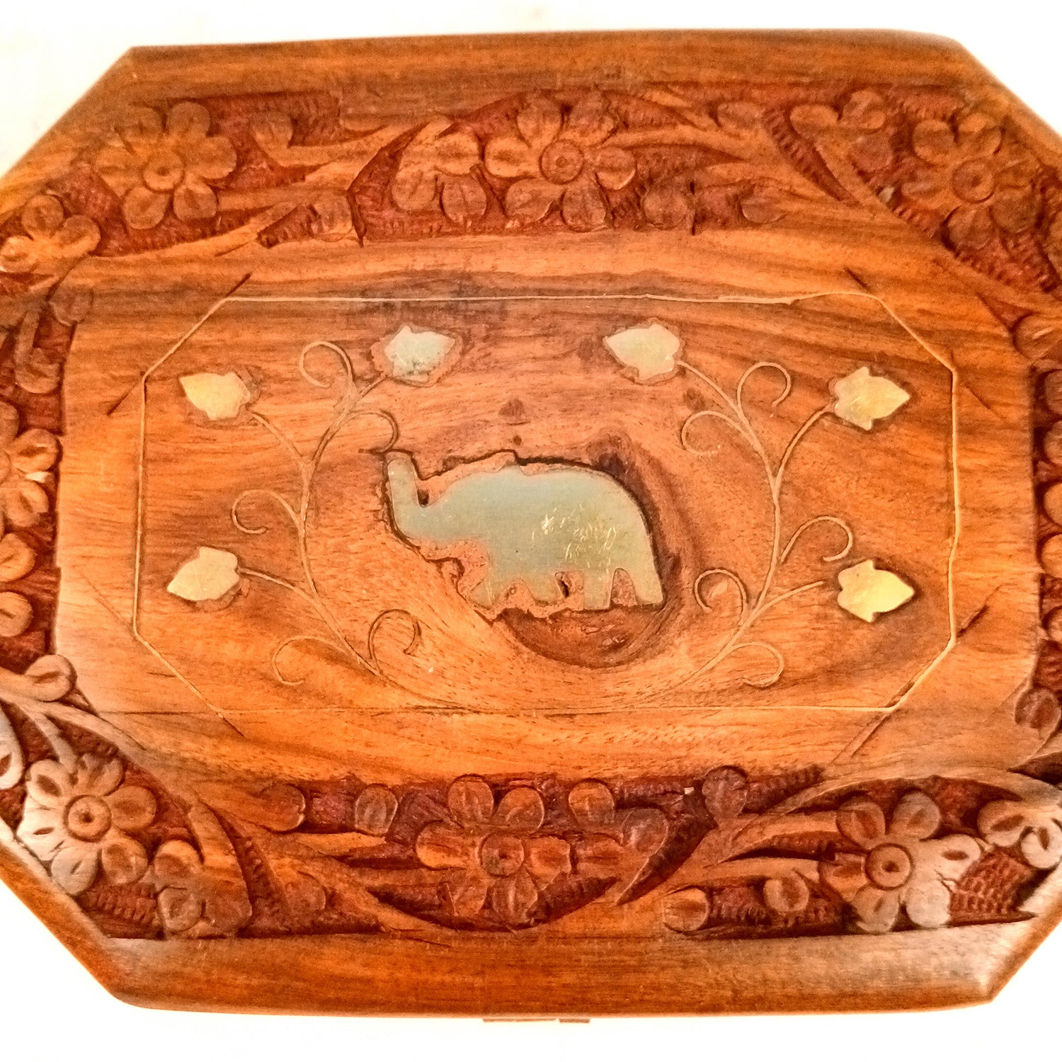 Wooden Jewelry Box | Jewelry Box Antique with Lock | Organizer for Ring, Necklace & Earrings - For Home Decor , Wedding & Anniversary Gift - 7 Inch - Apkamart