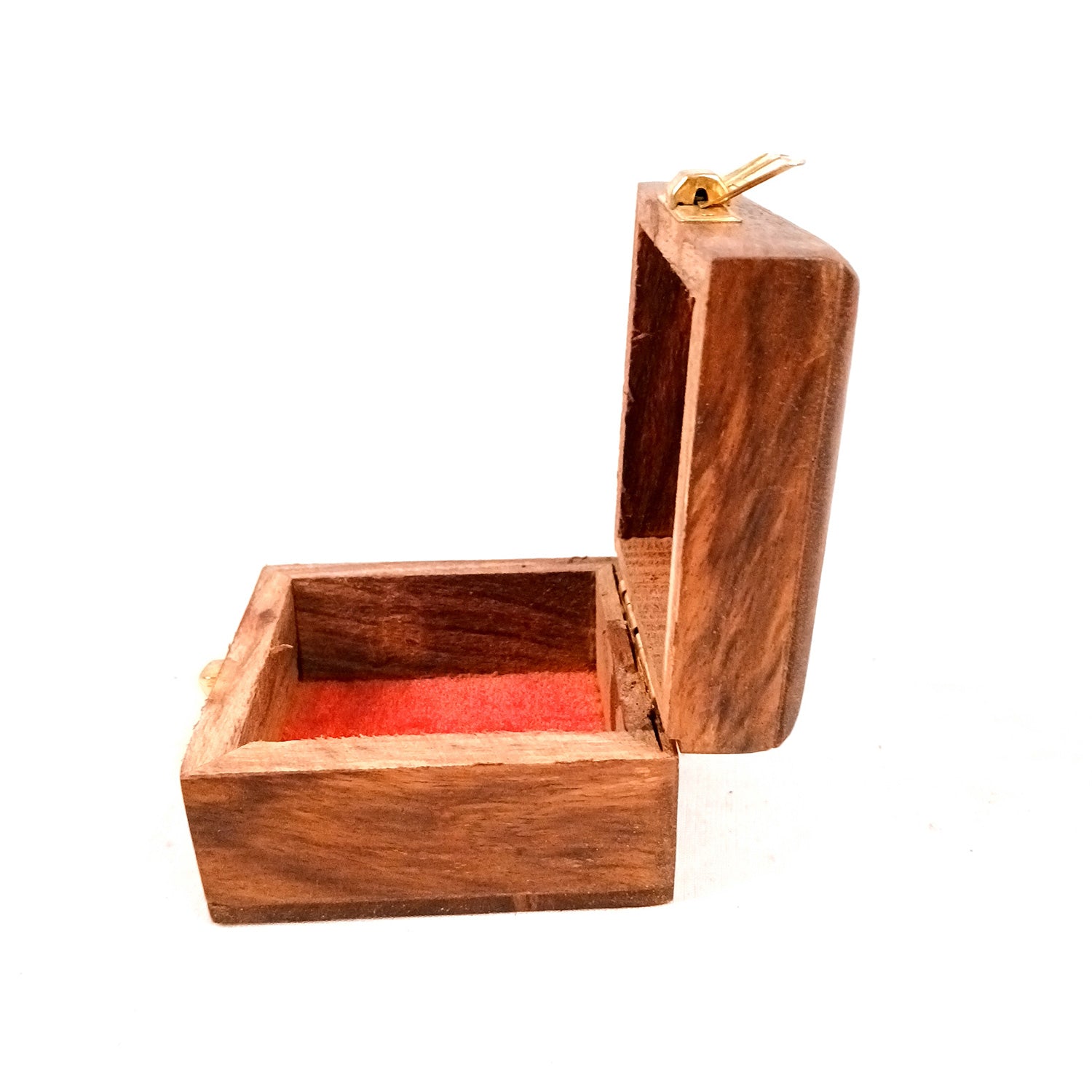 Jewellery Box | Antique Wooden Jewelry Box with Lock | Organizer for earrings, Rings, Necklace - For Dressing Table, Home Decor & Gifts - 3 Inch - Apkamart