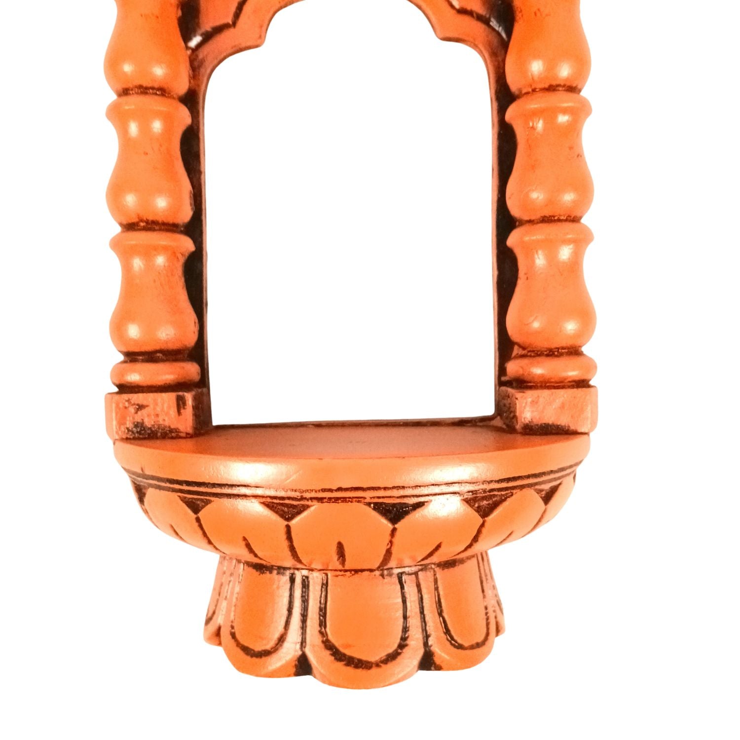 Wooden Jharokha Frame | Rajasthani Wall Decor - 14 inch-Apkamart