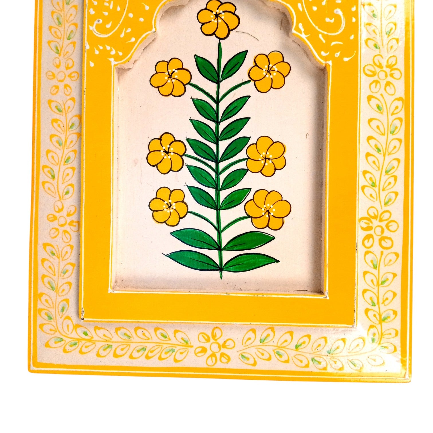 Handcrafted Wooden Painting Frame | Decorative Wall Hanging for Home & Living Room Decor | Wooden Art Frame | Handicraft Wall Art - 12 Inch (Pack Of 2) - Apkamart