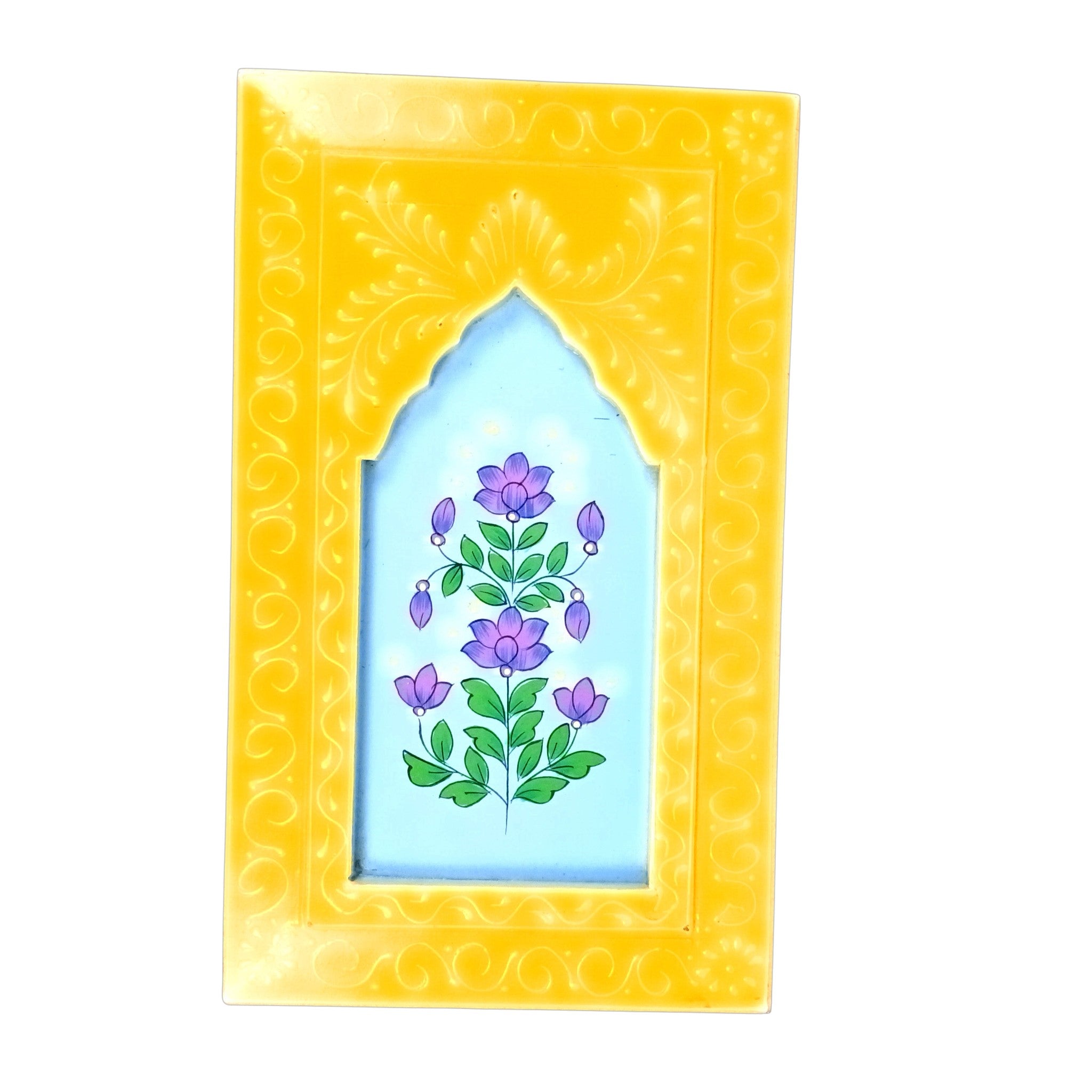 Handcrafted Wooden Painting Frame | Decorative Wall Hanging Photo Frame for Home & Living Room Décor | Wooden Jharokha Frame | Traditional Wall Art - 15 Inch (pack Of 3)