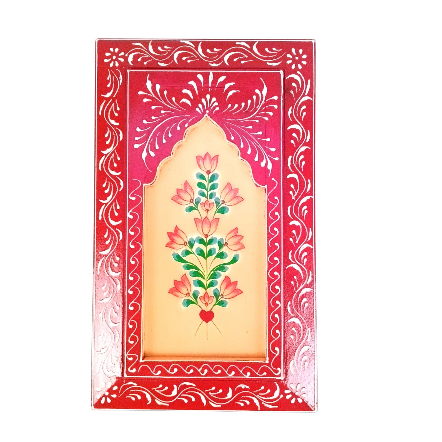 Handcrafted Wooden Painting Frame | Decorative Wall Hanging For Living Room Décor | Wooden Art Frame | Traditional Wall Art - 15 Inch