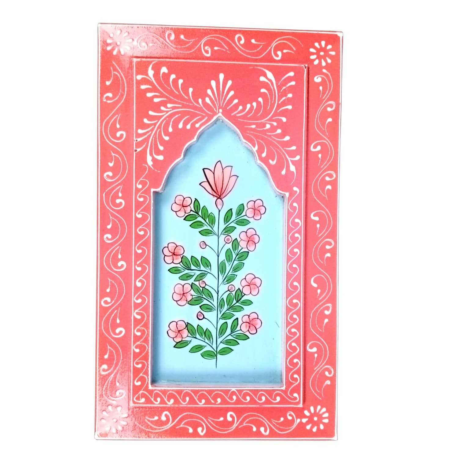 Handcrafted Wooden Painting Frame | Decorative Wall Hanging Photo Frame for Home & Living Room Decor | Wooden Art Frame | Traditional Wall Art - 15 Inch - Apkamart