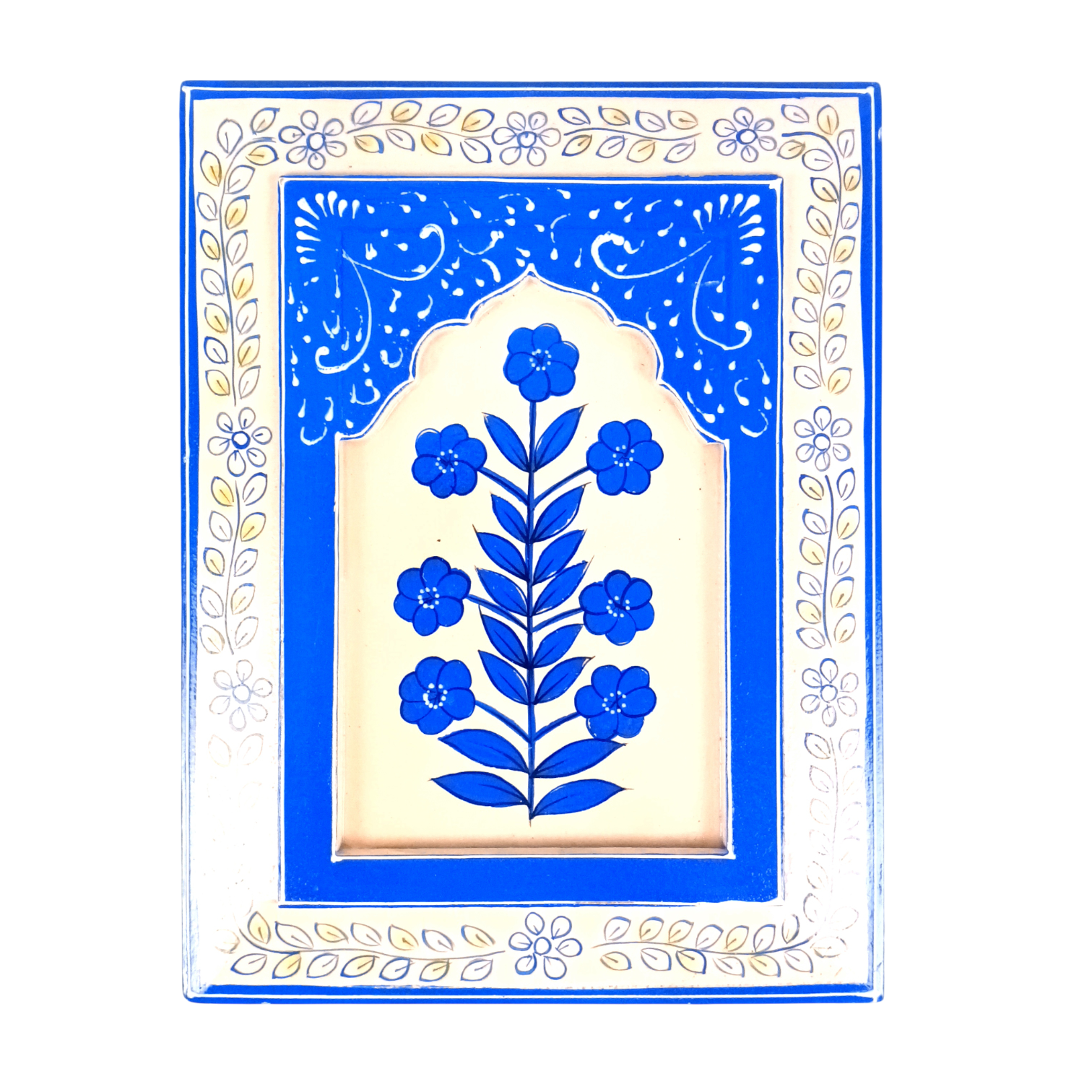 Handcrafted Wooden Painting Frame | Decorative Wall Hanging for Home & Living Room Decor | Rustic Wooden Art Frame - 12 Inch - Apkamart