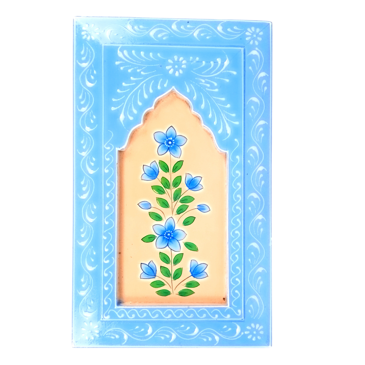 Handcrafted Wooden Frame | Decorative Painting Wall Hanging | Wooden Wall Decor for Home, Living Room| Traditional Handcrafted Home Decoration - 15 Inch - Apkamart