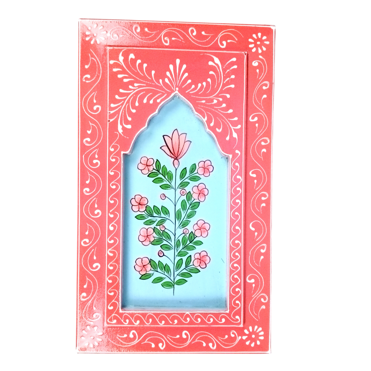 Handcrafted Wooden Painting Frame | Decorative Wall Hanging Photo Frame for Home & Living Room Decor | Wooden Art Frame | Traditional Wall Art - 15 Inch - Apkamart
