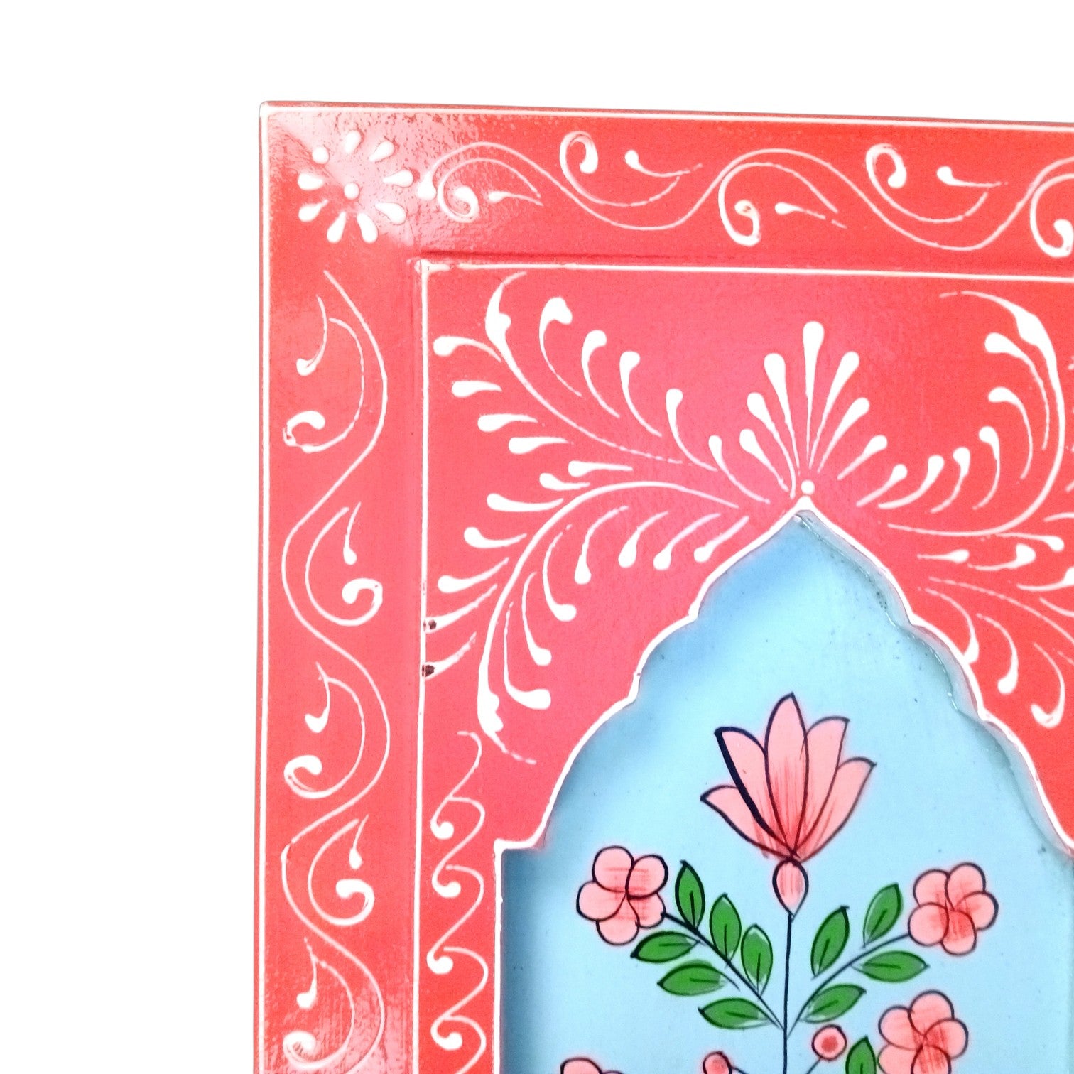 Handcrafted Wooden Painting Frame | Decorative Wall Hanging Photo Frame for Home & Living Room Decor | Wooden Art Frame | Traditional Wall Art - 15 Inch - Apkamart