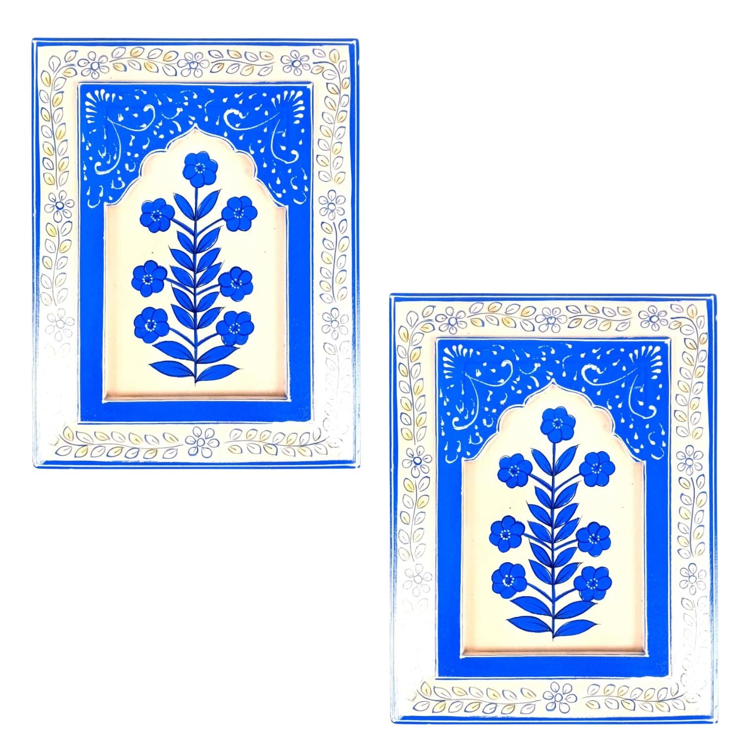 Handcrafted Wooden Painting Frame | Decorative Wall Hanging for Home & Living Room Decor | Rustic Wooden Art Frame - 12 Inch (Pack Of 2)