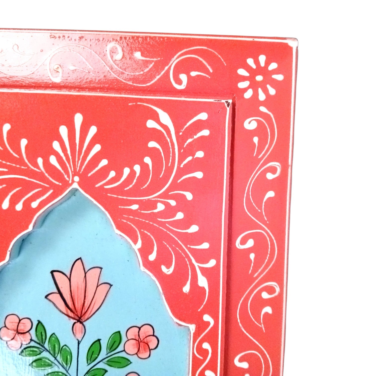 Handcrafted Wooden Painting Frame | Decorative Wall Hanging Photo Frame for Home & Living Room Decor | Wooden Art Frame | Traditional Wall Art - 15 Inch - Apkamart