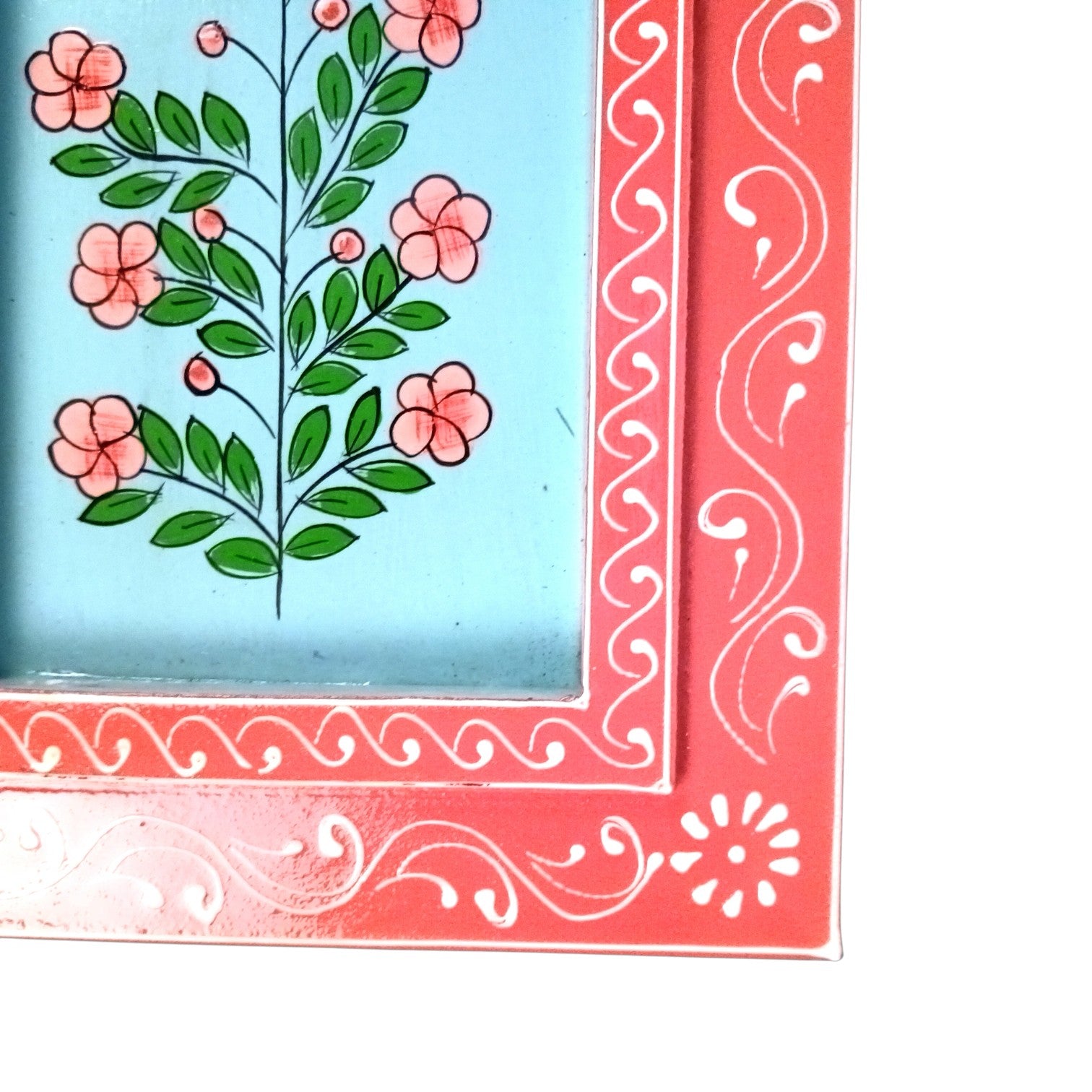 Handcrafted Wooden Painting Frame | Decorative Wall Hanging Photo Frame for Home & Living Room Decor | Wooden Art Frame | Traditional Wall Art - 15 Inch - Apkamart