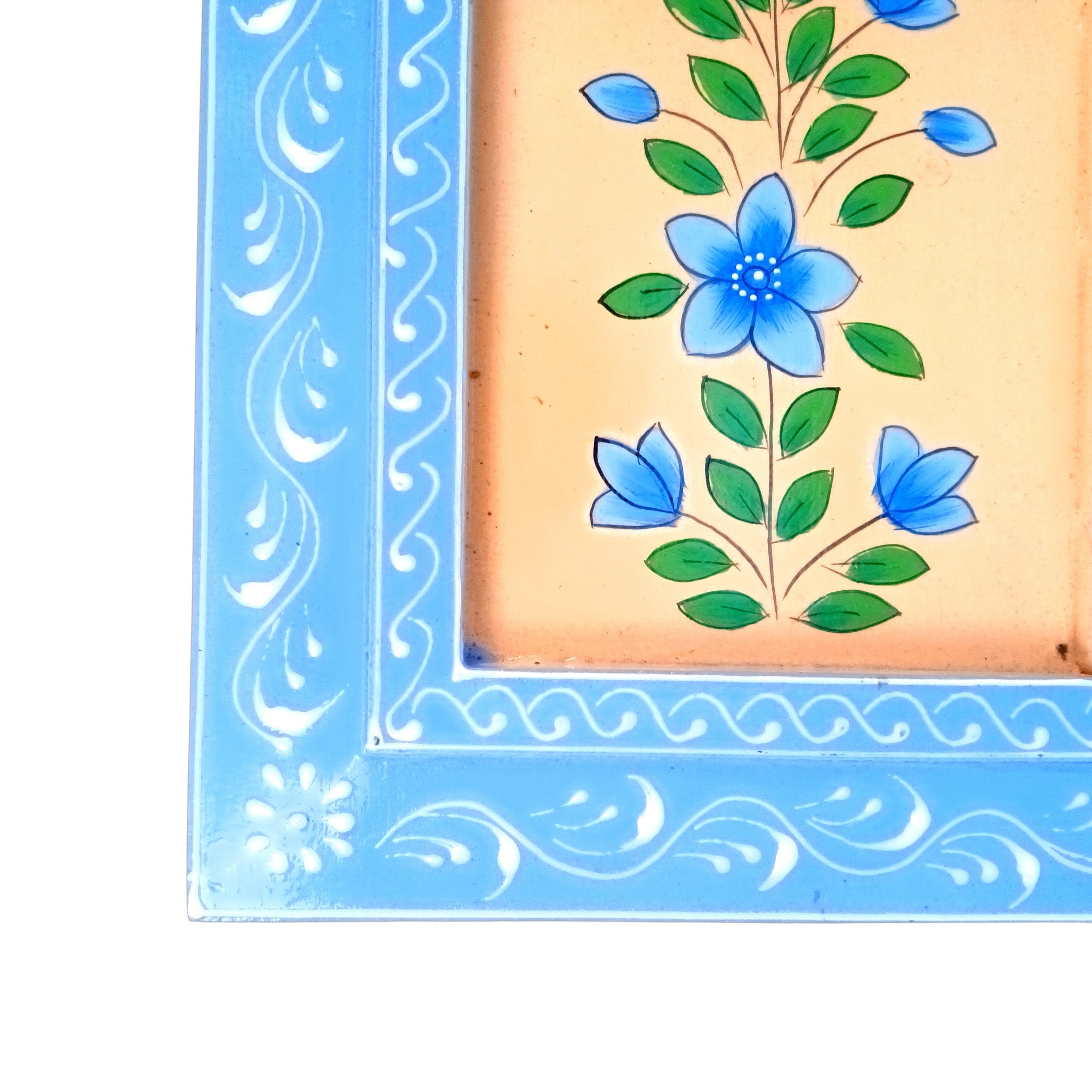 Handcrafted Wooden Frame | Decorative Painting Wall Hanging | Wooden Wall Decor for Home, Living Room| Traditional Handcrafted Home Decoration - 15 Inch (Pack Of 2) - Apkamart