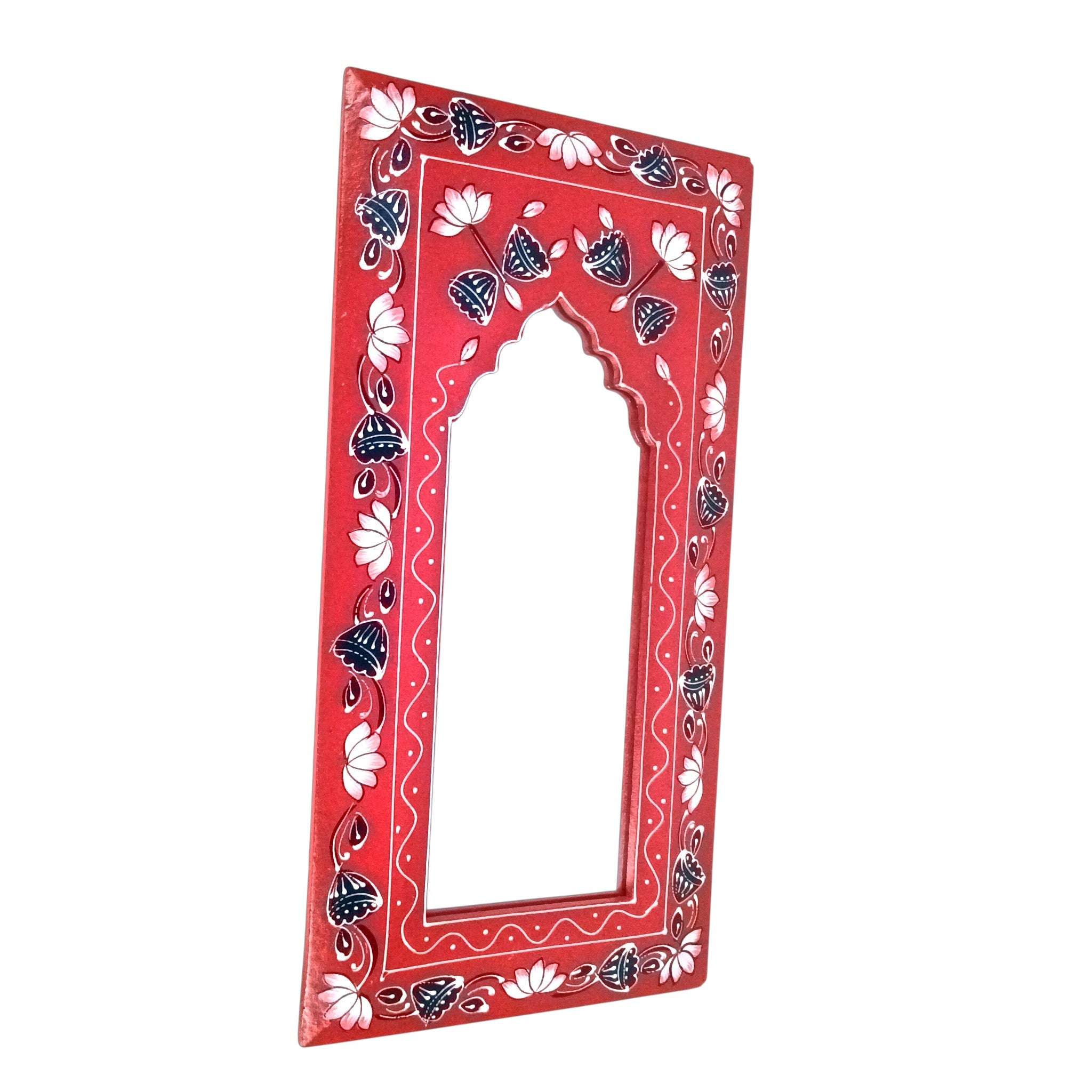 Handcrafted Wooden Mirror Frame | Wall Decor for Home, Living Room| Decorative Wall Hanging Frame for Mirror or Photos | Traditional Home Decor Frame - 18 Inch (Pack Of 3) - Apkamart