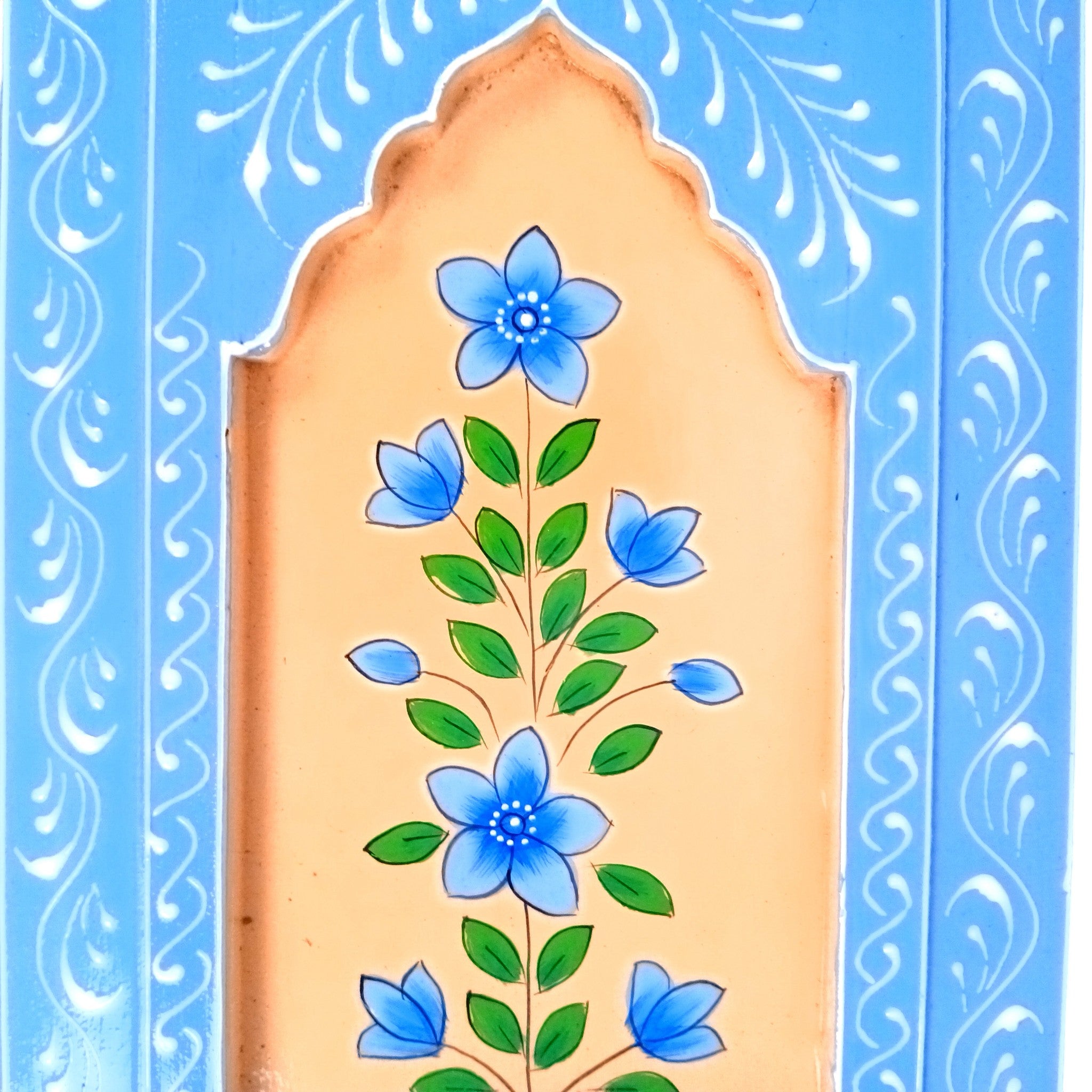 Handcrafted Wooden Frame | Decorative Painting Wall Hanging | Wooden Wall Decor for Home, Living Room| Traditional Handcrafted Home Decoration - 15 Inch - Apkamart