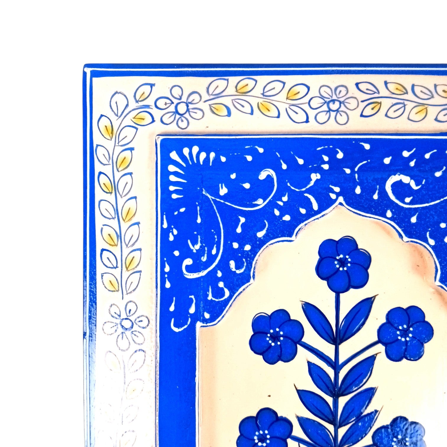 Handcrafted Wooden Painting Frame | Decorative Wall Hanging for Home & Living Room Decor | Wooden Art Frame | Handicraft Wall Art - 12 Inch (Pack Of 3) - Apkamart