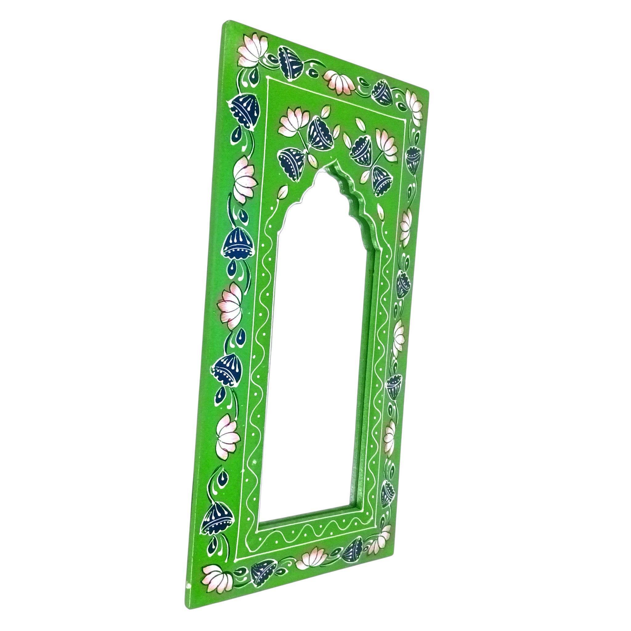 Handcrafted Wooden Mirror Frame | Wall Decor for Home, Living Room| Decorative Wall Hanging Frame for Mirror or Photos | Traditional Home Decor Frame - 18 Inch (Pack Of 3) - Apkamart