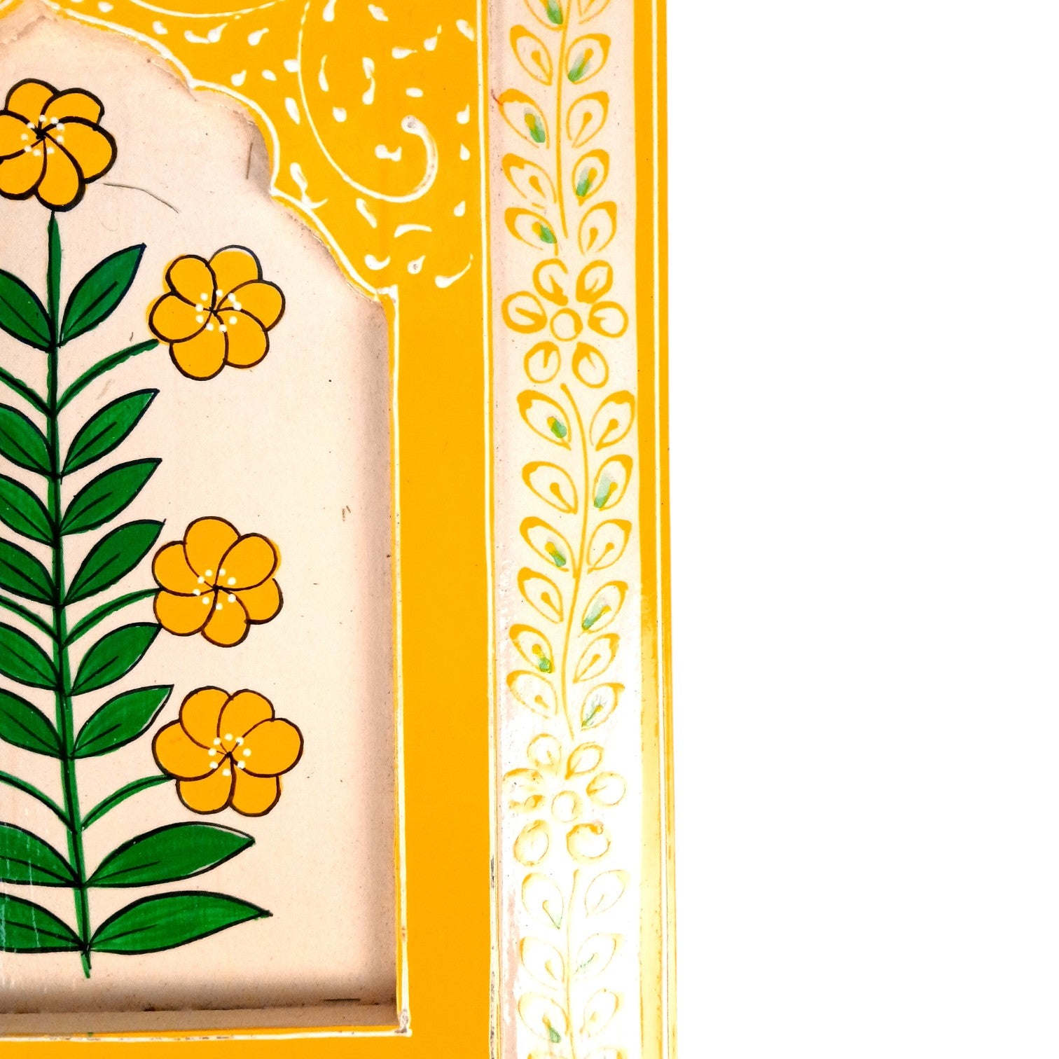 Handcrafted Wooden Painting Frame | Decorative Wall Hanging for Home & Living Room Decor | Wooden Art Frame | Handicraft Wall Art - 12 Inch - Apkamart