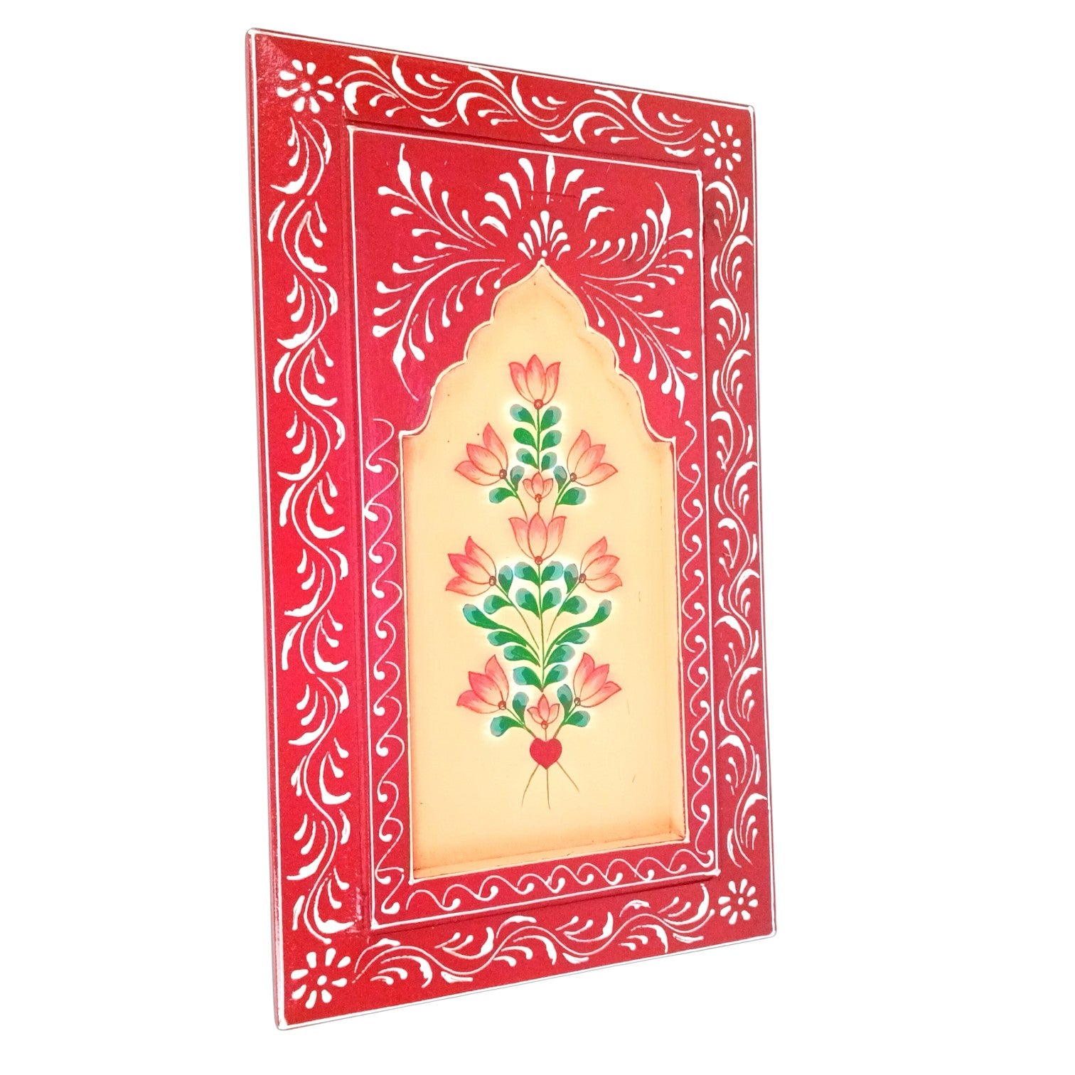 Handcrafted Wooden Painting Frame | Decorative Wall Hanging For Living Room Décor | Wooden Art Frame | Traditional Wall Art - 15 Inch (Pack Of 2) - Apkamart